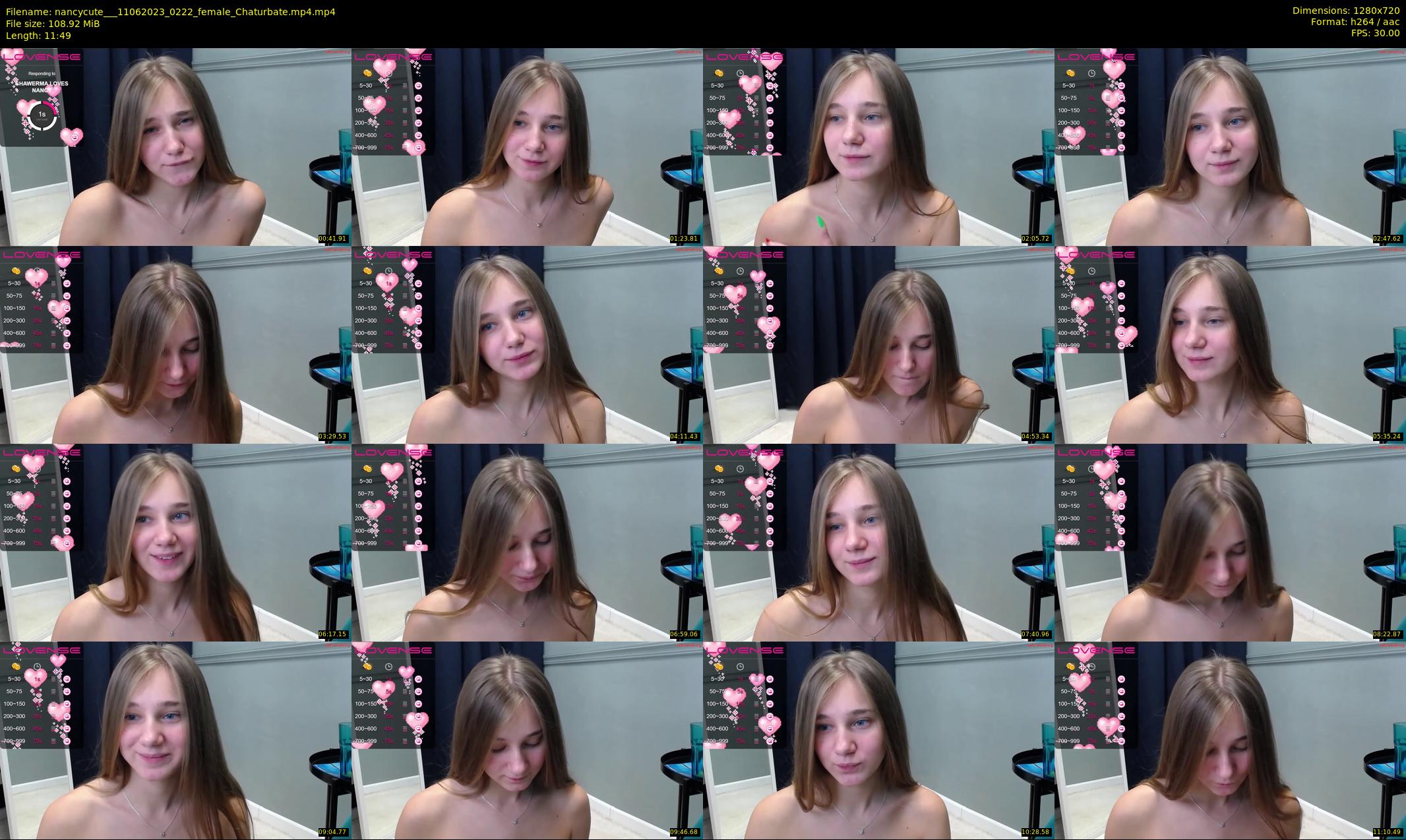 nancycute__ — 12 minute Chaturbate female cam show recording, 720p, Jun 11, 2023