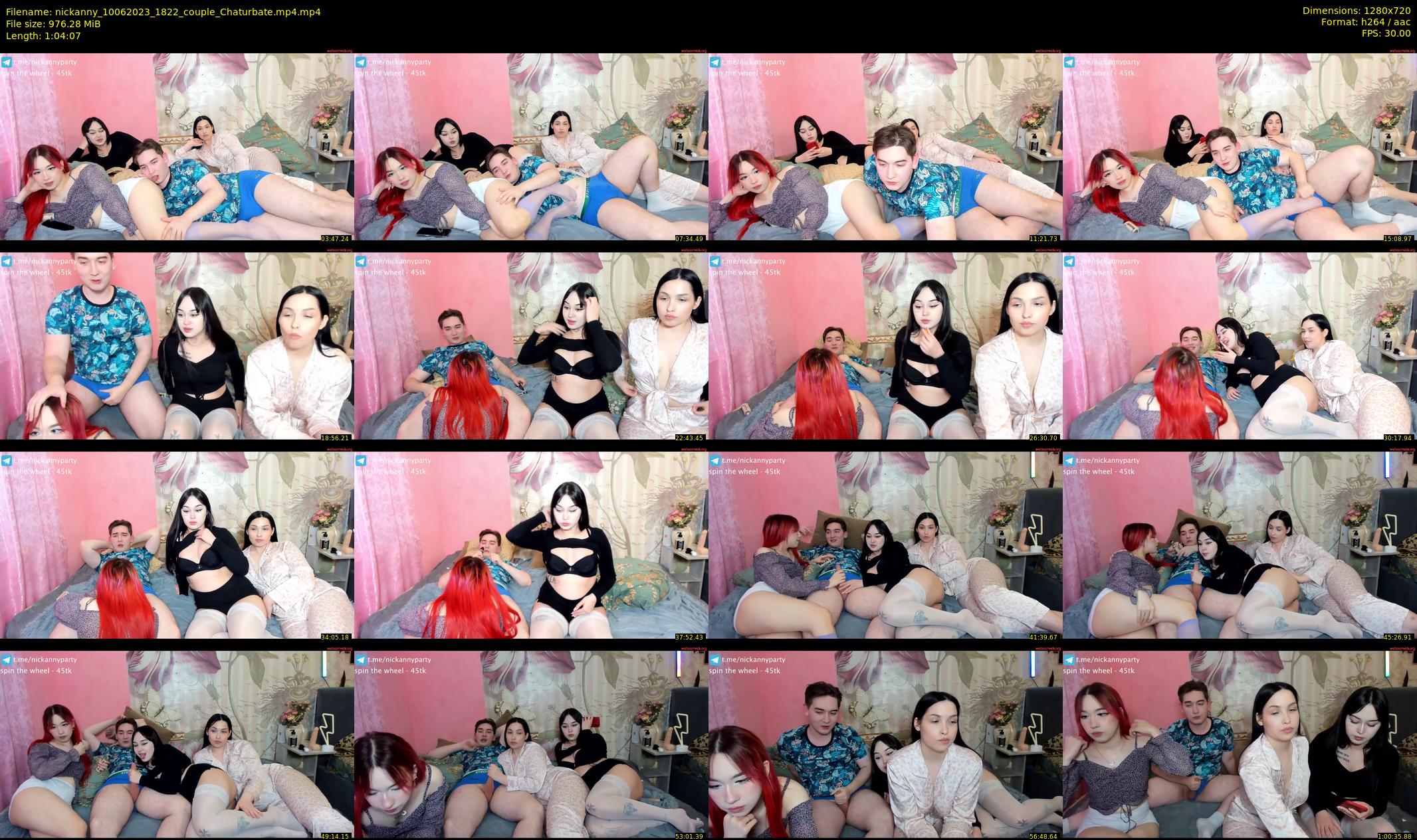 nickanny — 65 minute Chaturbate couple cam show recording, 720p, Jun 10, 2023