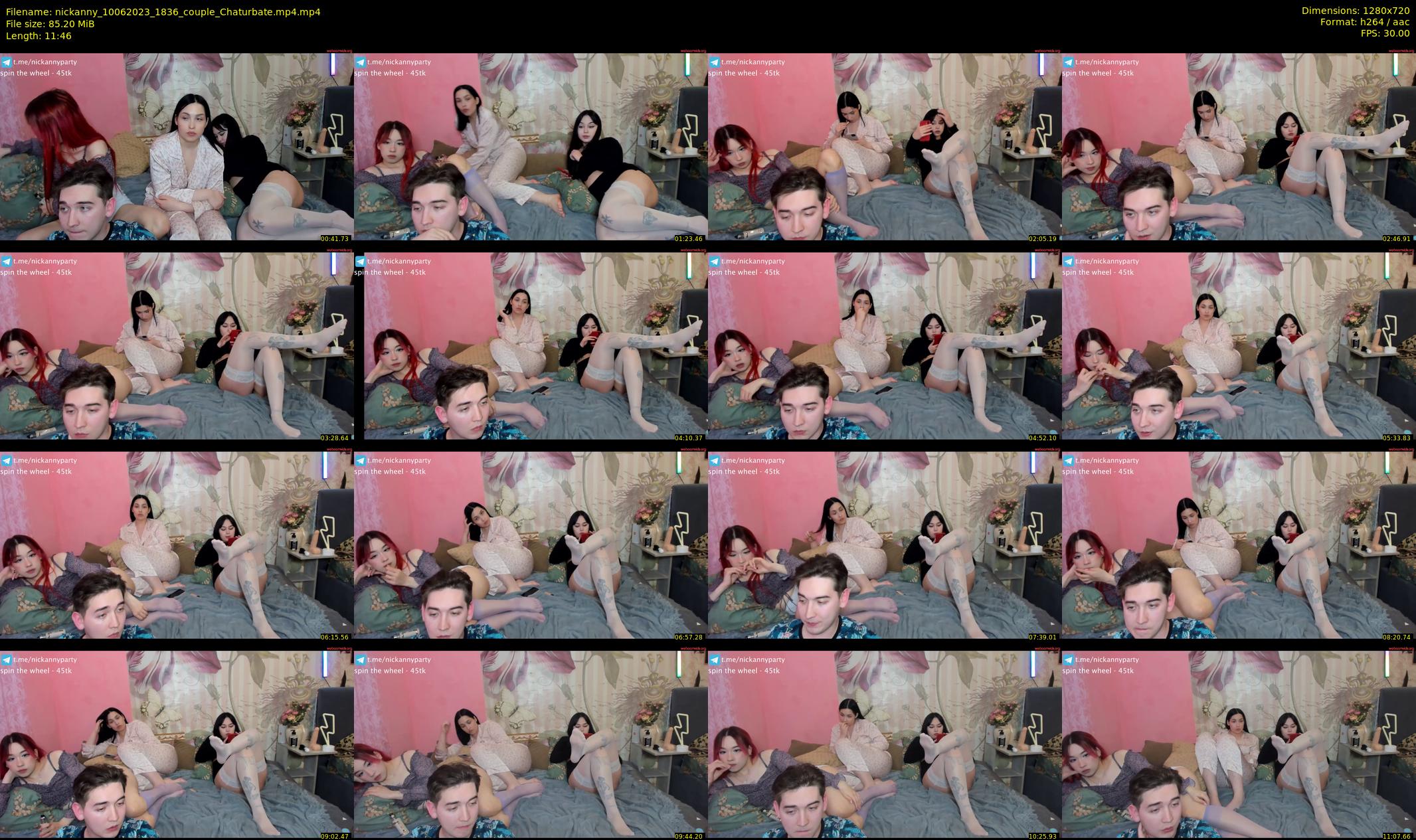 nickanny — 12 minute Chaturbate couple cam show recording, 720p, Jun 10, 2023