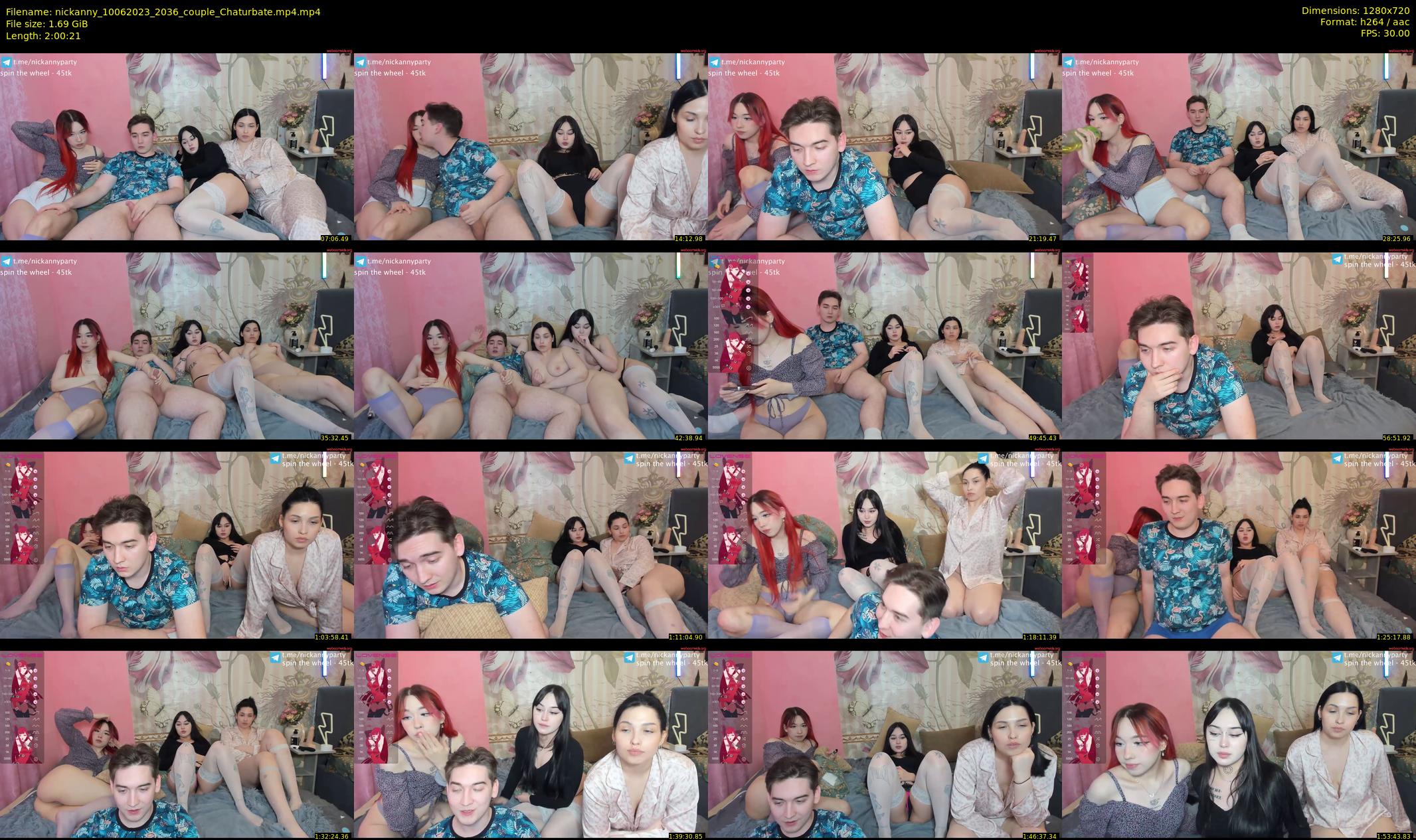 nickanny — 121 minute Chaturbate couple cam show recording, 720p, Jun 10, 2023