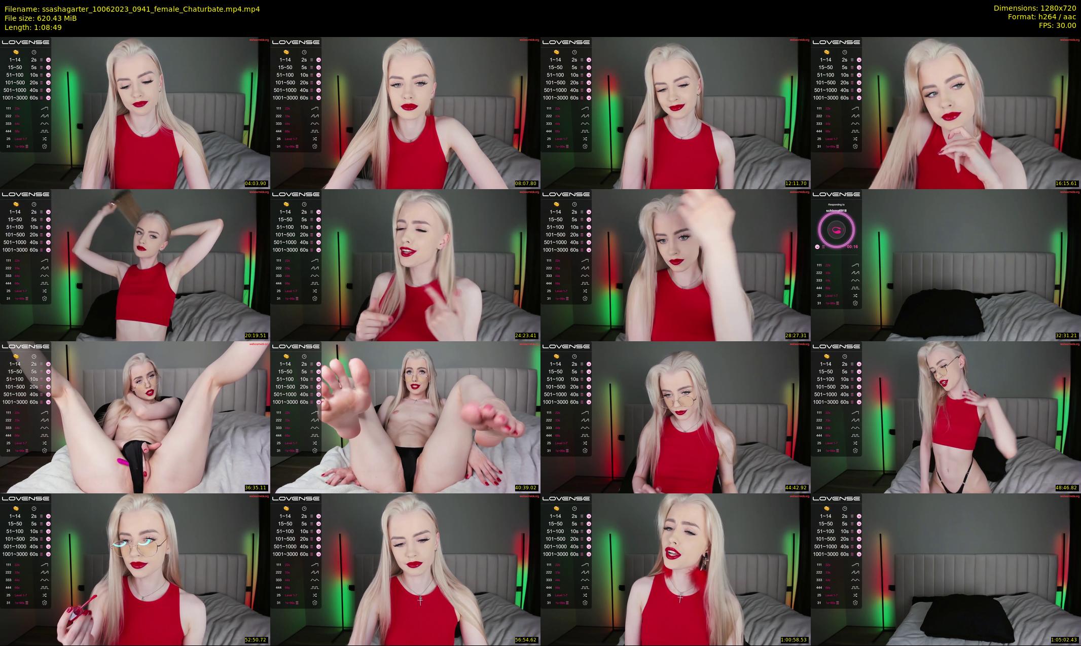ssashagarter — 69 minute Chaturbate female cam show recording, 720p, Jun 10, 2023