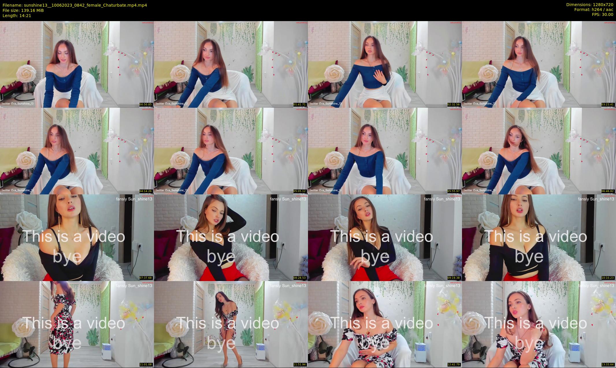 sunshine13_ — 15 minute Chaturbate female cam show recording, 720p, Jun 10, 2023