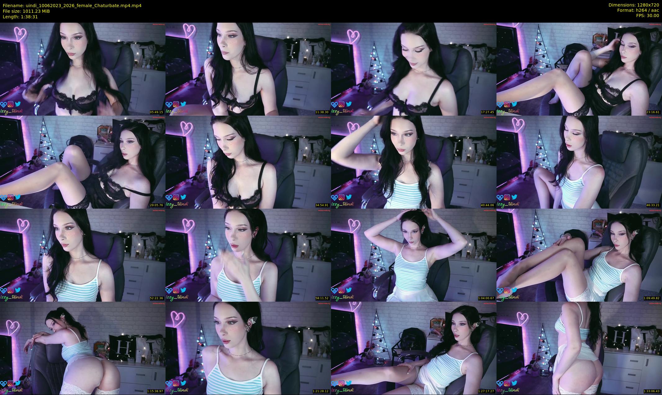 uindi — 99 minute Chaturbate female cam show recording, 720p, Jun 10, 2023