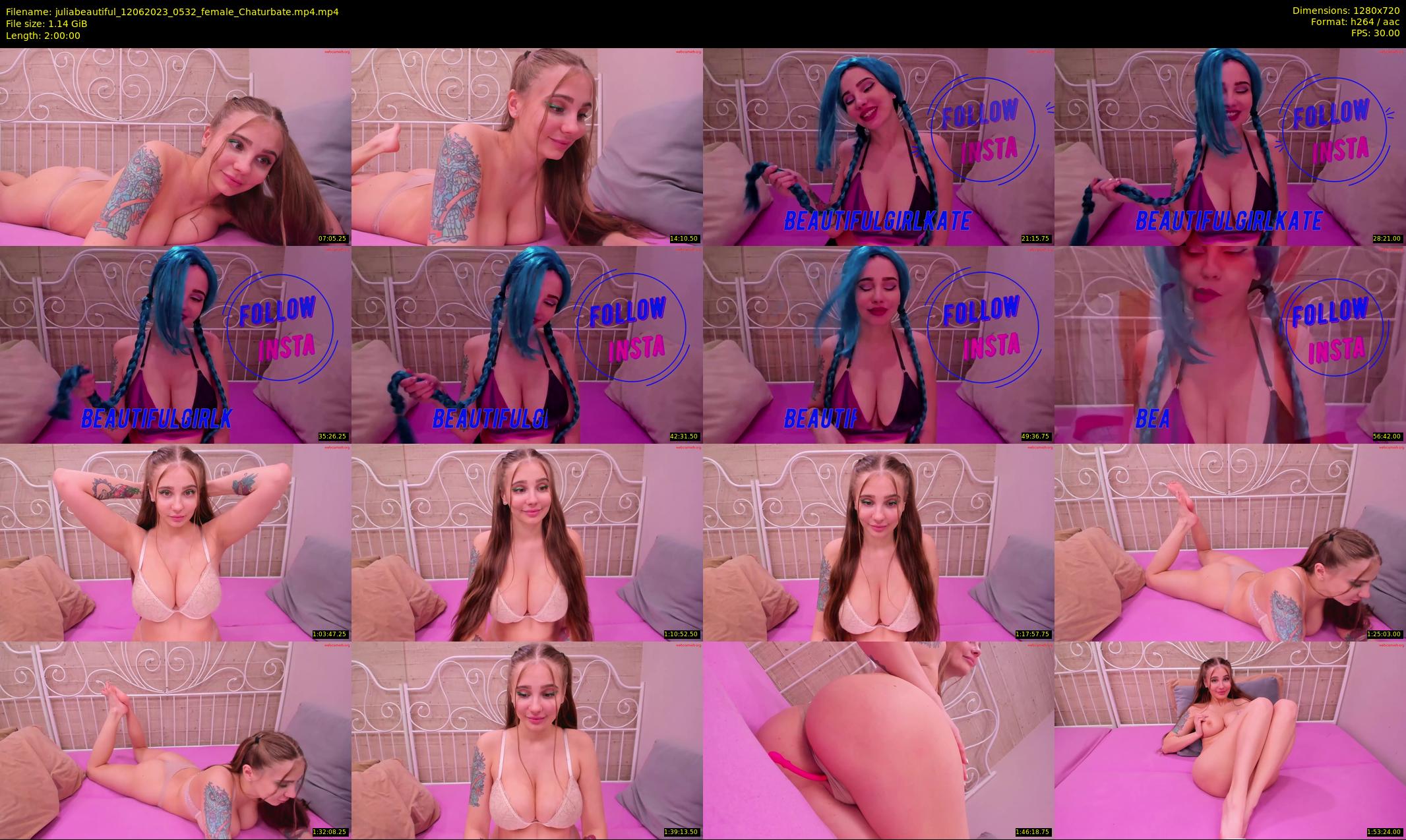 juliabeautiful — 120 minute Chaturbate female cam show recording, 720p, Jun 12, 2023
