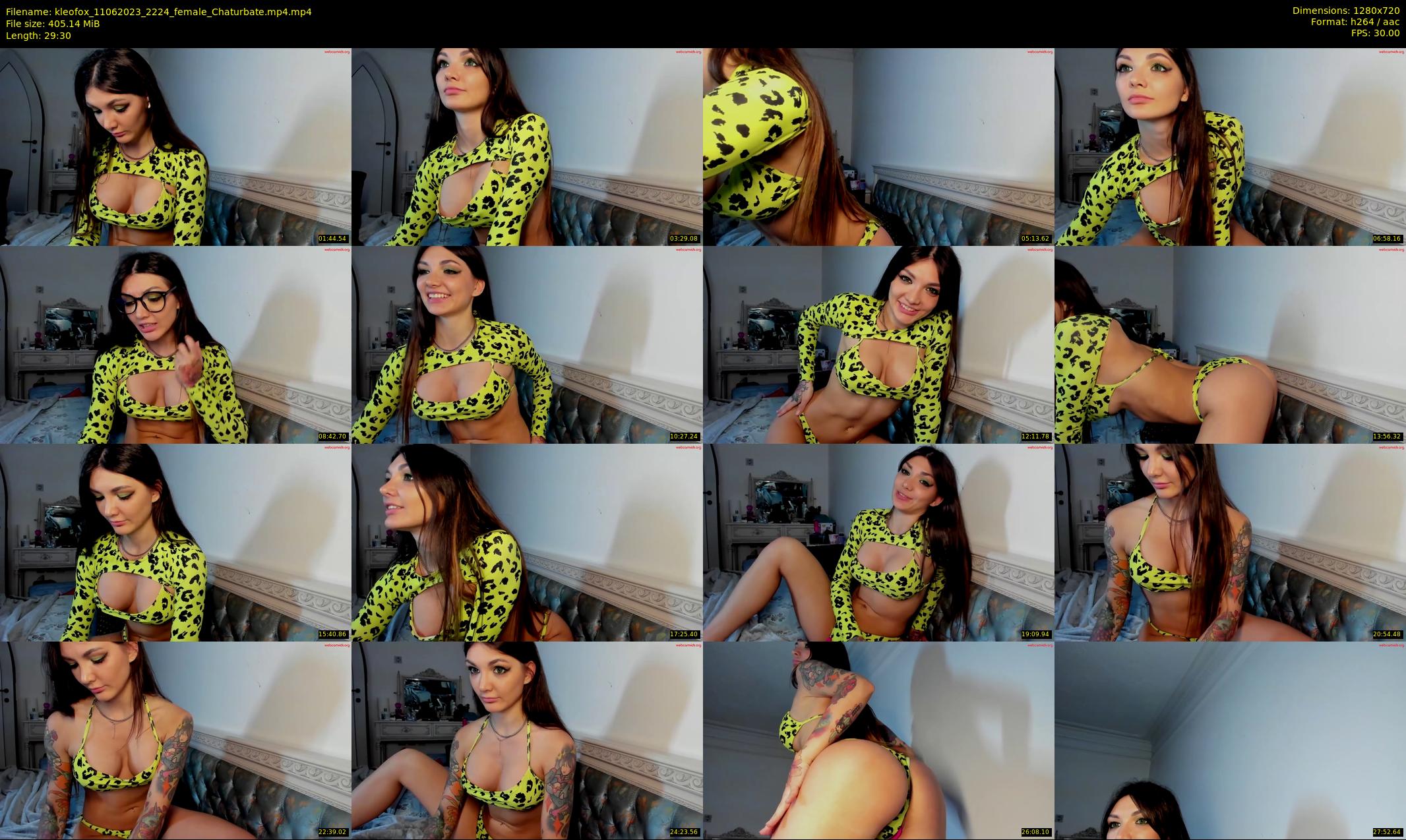 kleofox — 30 minute Chaturbate female cam show recording, 720p, Jun 11, 2023