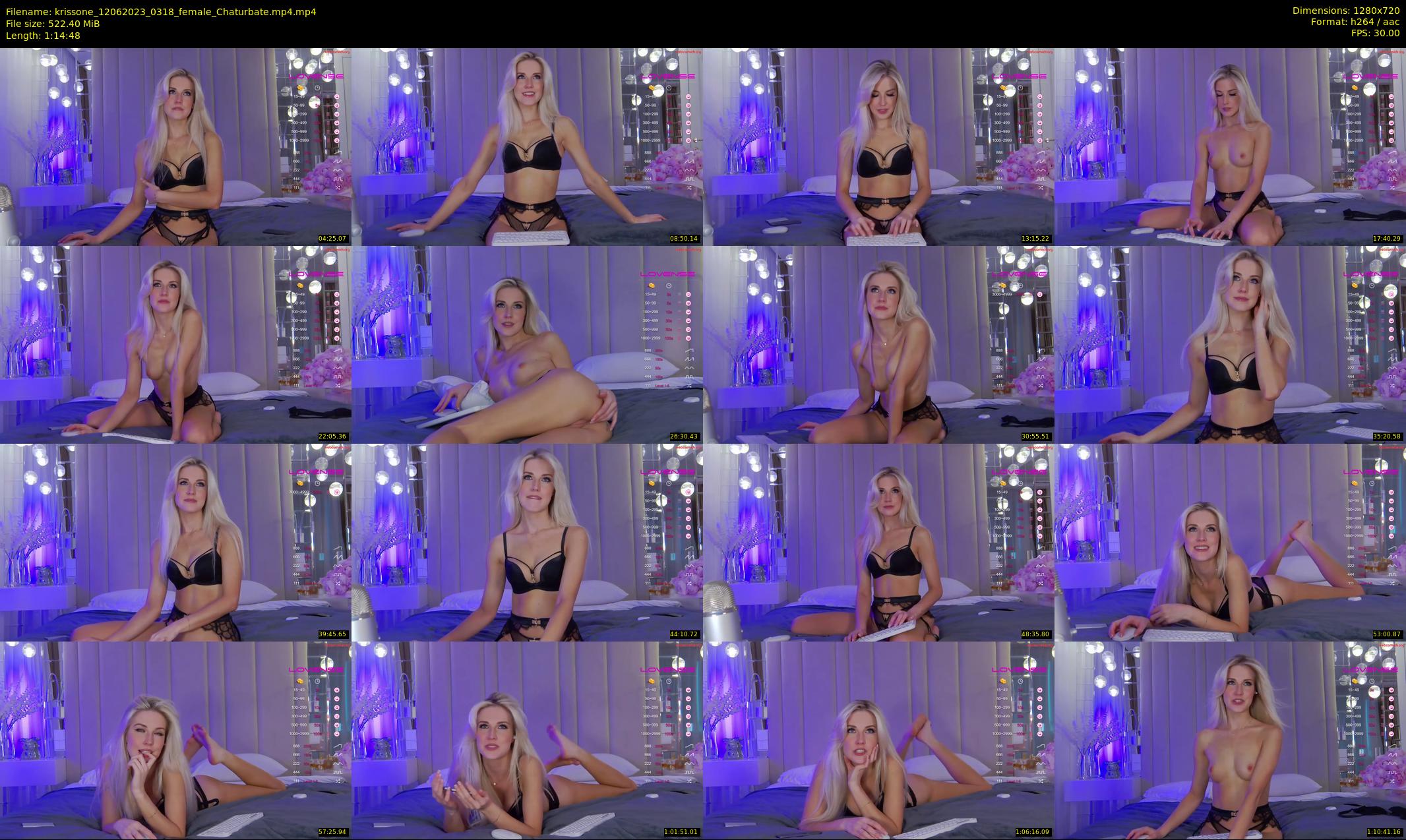 krissone — 75 minute Chaturbate female cam show recording, 720p, Jun 12, 2023