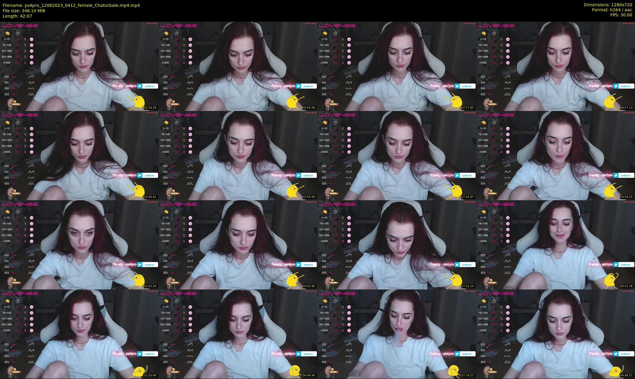 ps4pro — 43 minute Chaturbate female cam show recording, 720p, Jun 12, 2023