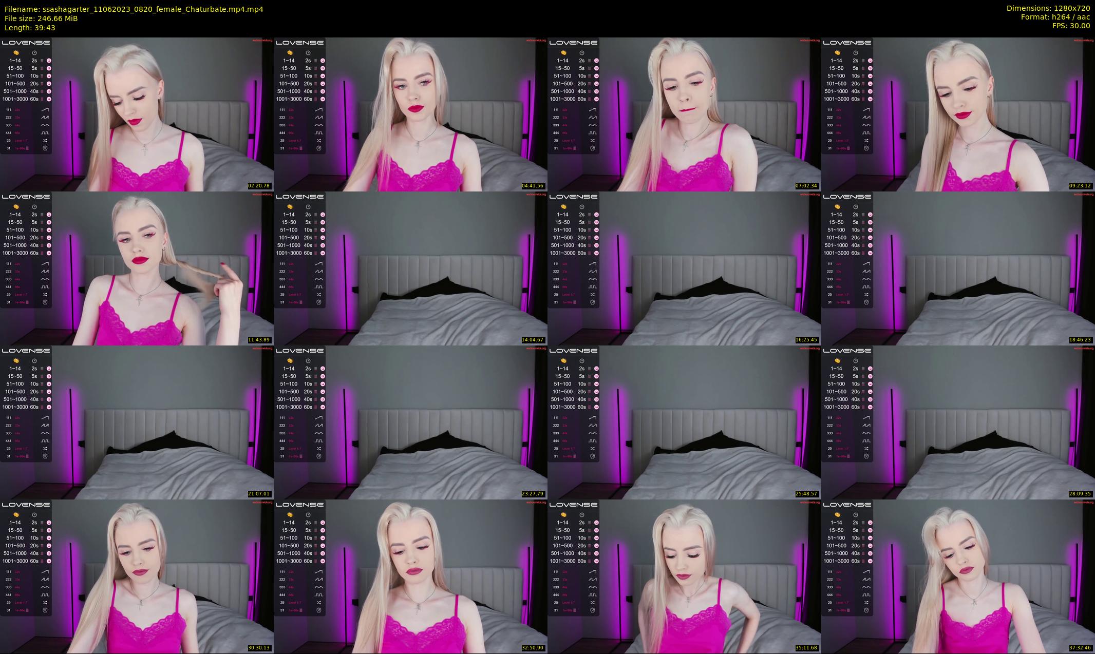 ssashagarter — 40 minute Chaturbate female cam show recording, 720p, Jun 11, 2023
