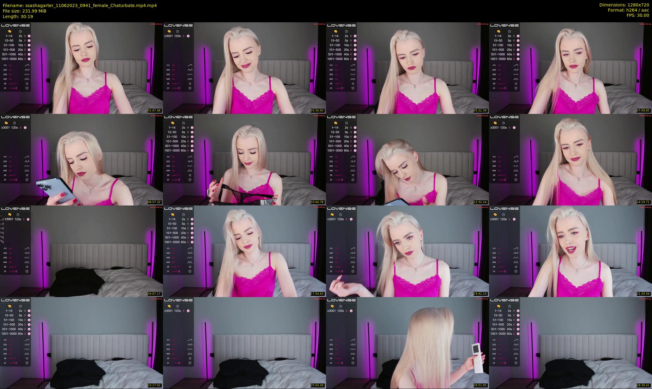 ssashagarter — 31 minute Chaturbate female cam show recording, 720p, Jun 11, 2023