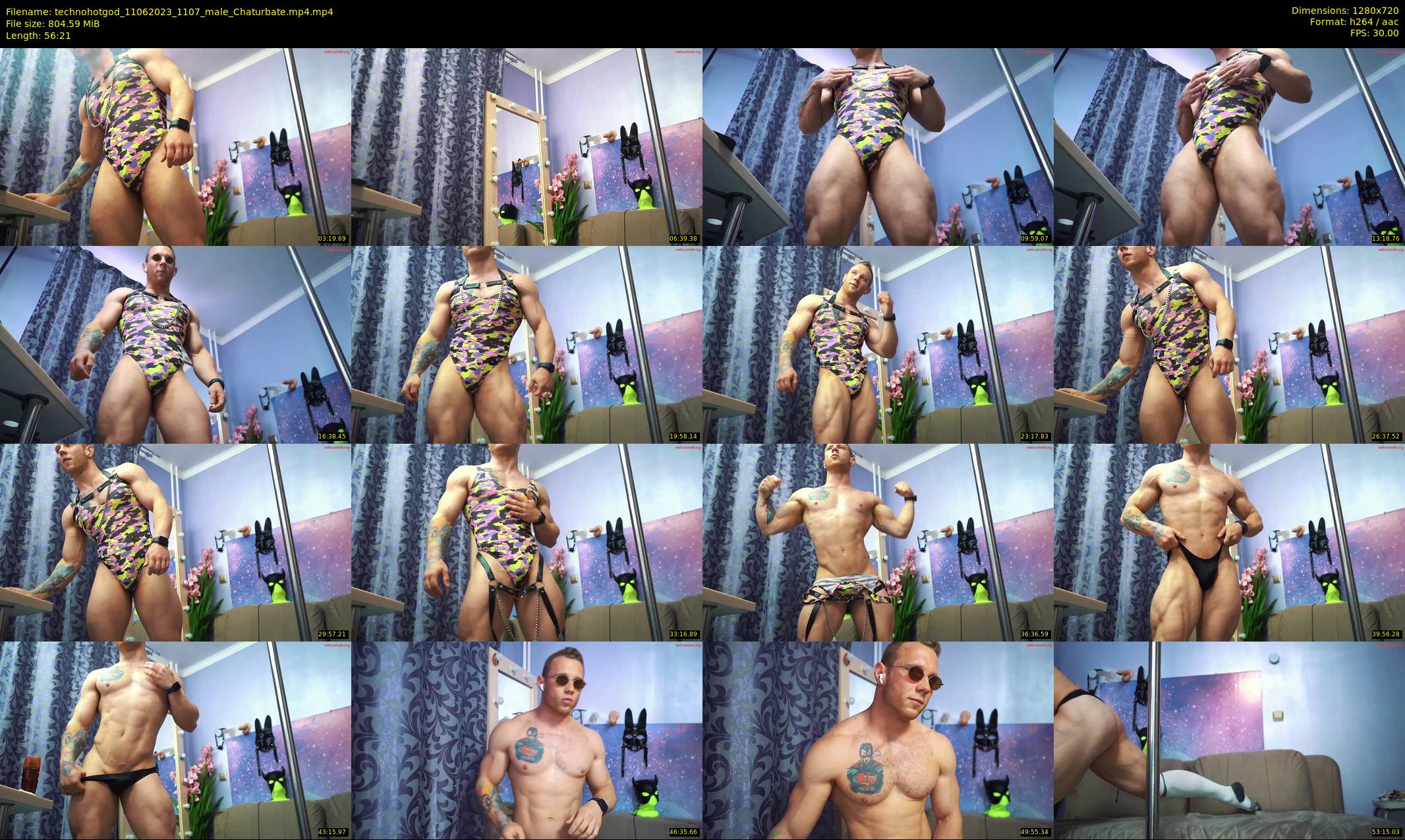 technohotgod — 57 minute Chaturbate male cam show recording, 720p, Jun 11, 2023