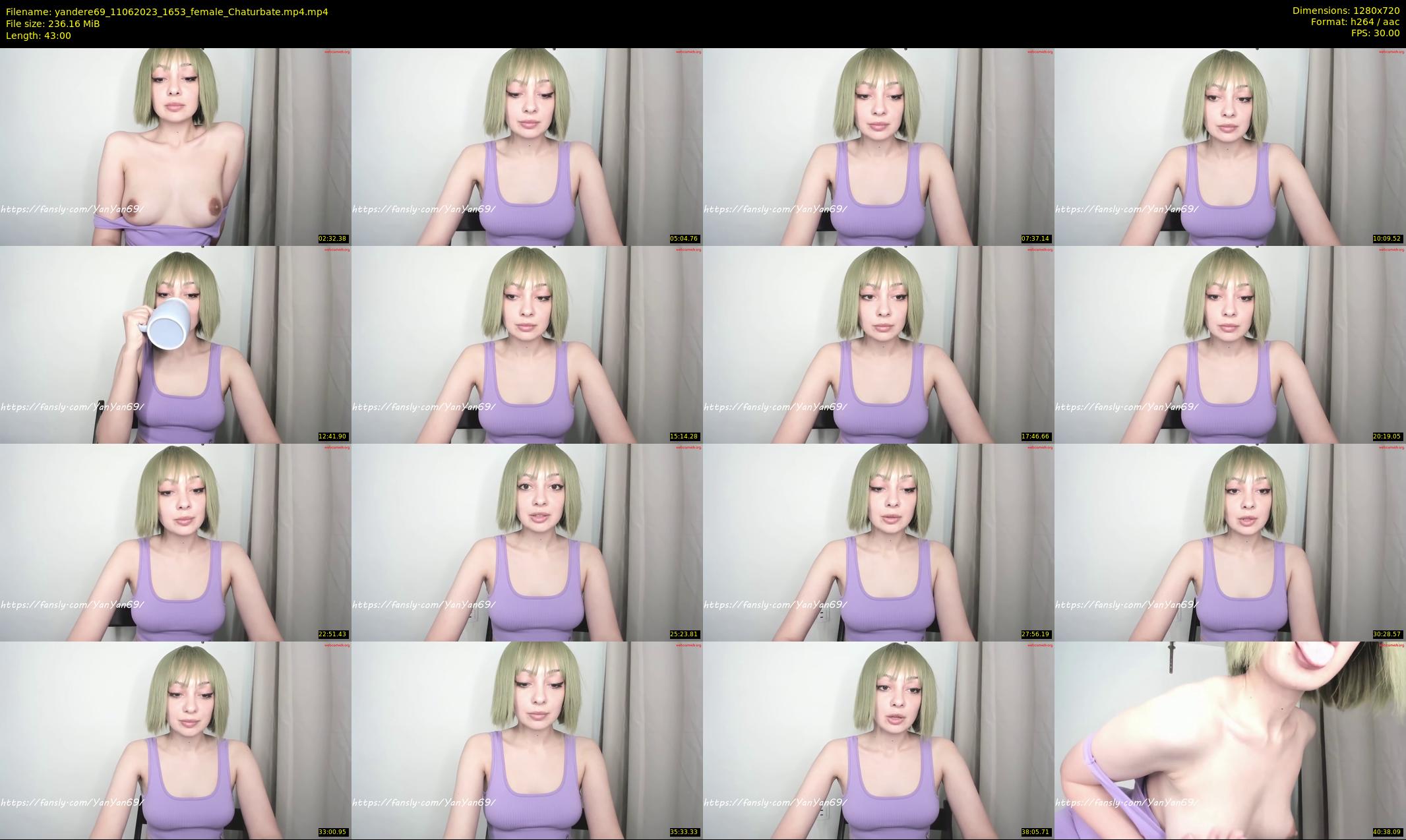 yandere69 — 43 minute Chaturbate female cam show recording, 720p, Jun 11, 2023