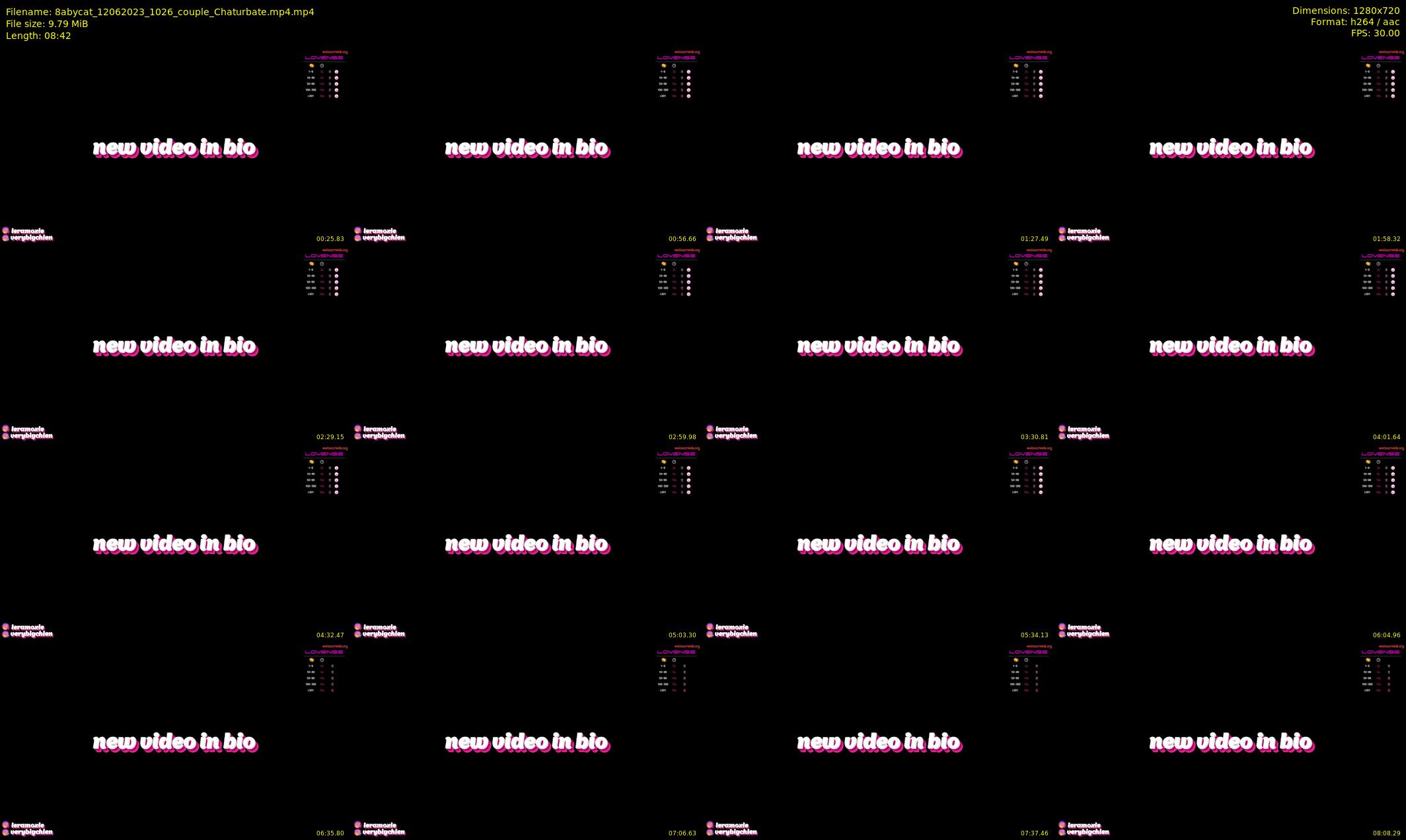 8abycat — 9 minute Chaturbate couple cam show recording, 720p, Jun 12, 2023