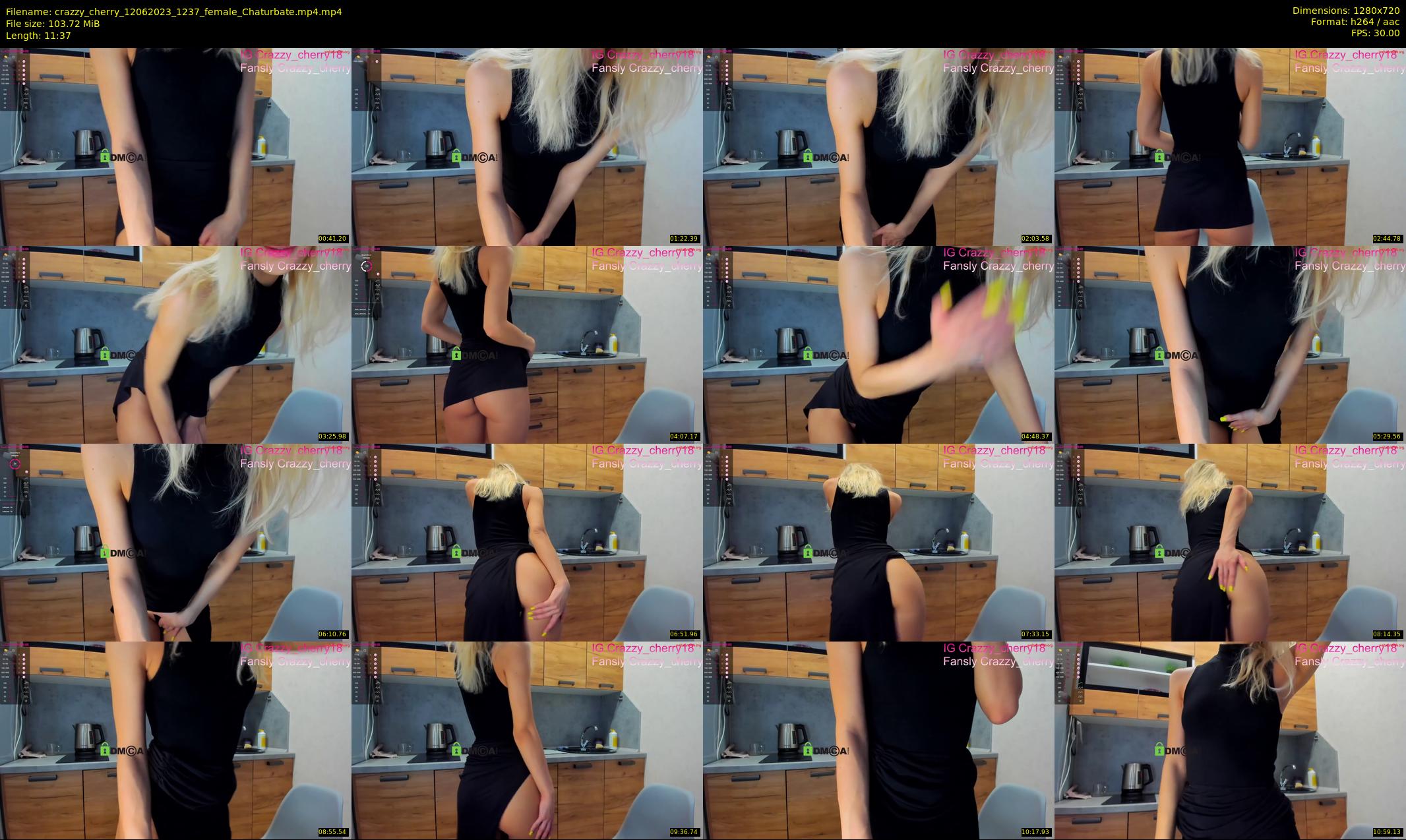 crazzy_cherry — 12 minute Chaturbate female cam show recording, 720p, Jun 12, 2023