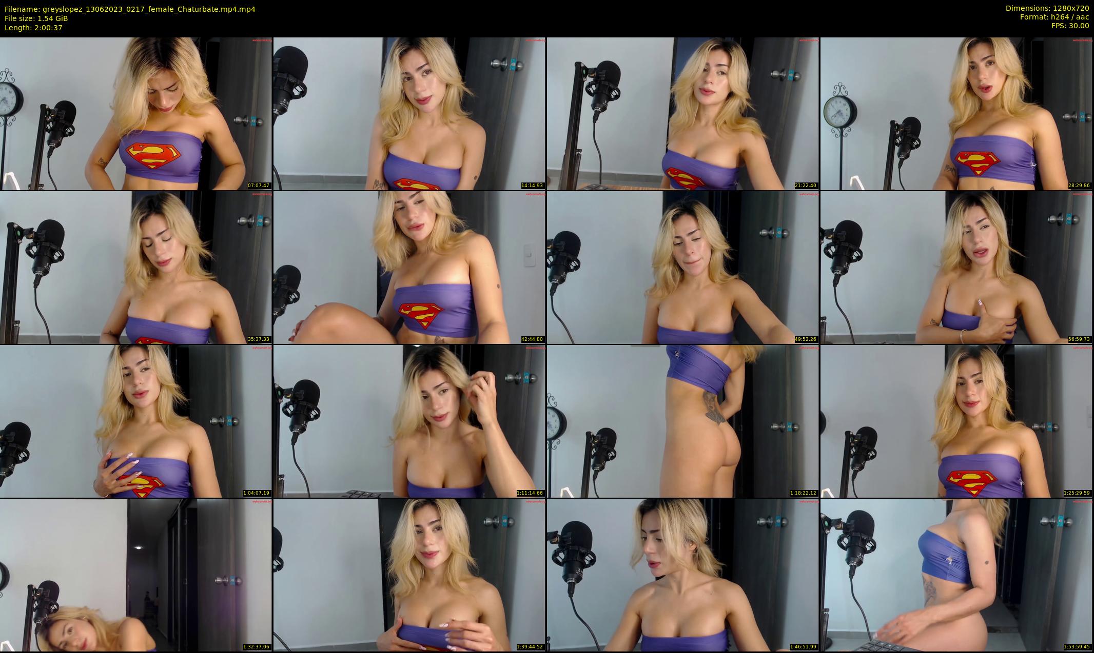 greyslopez — 121 minute Chaturbate female cam show recording, 720p, Jun 13, 2023