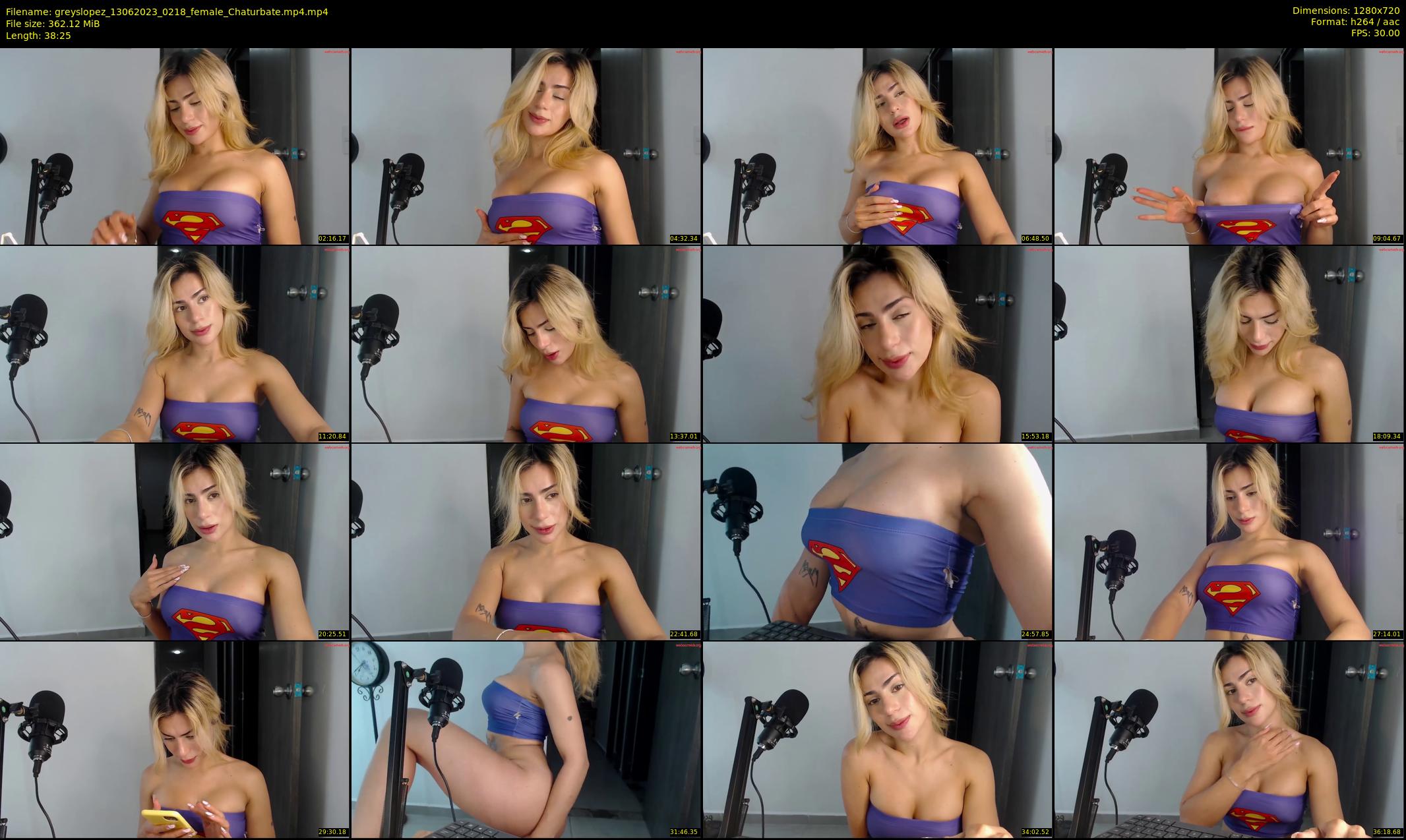 greyslopez — 39 minute Chaturbate female cam show recording, 720p, Jun 13, 2023