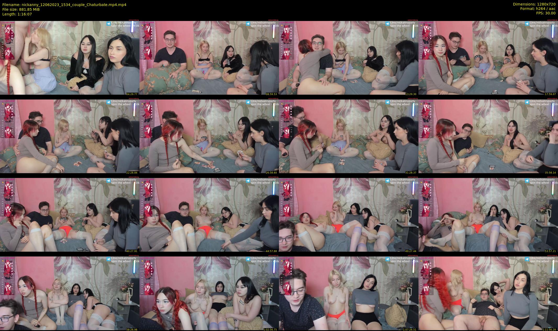 nickanny — 77 minute Chaturbate couple cam show recording, 720p, Jun 12, 2023