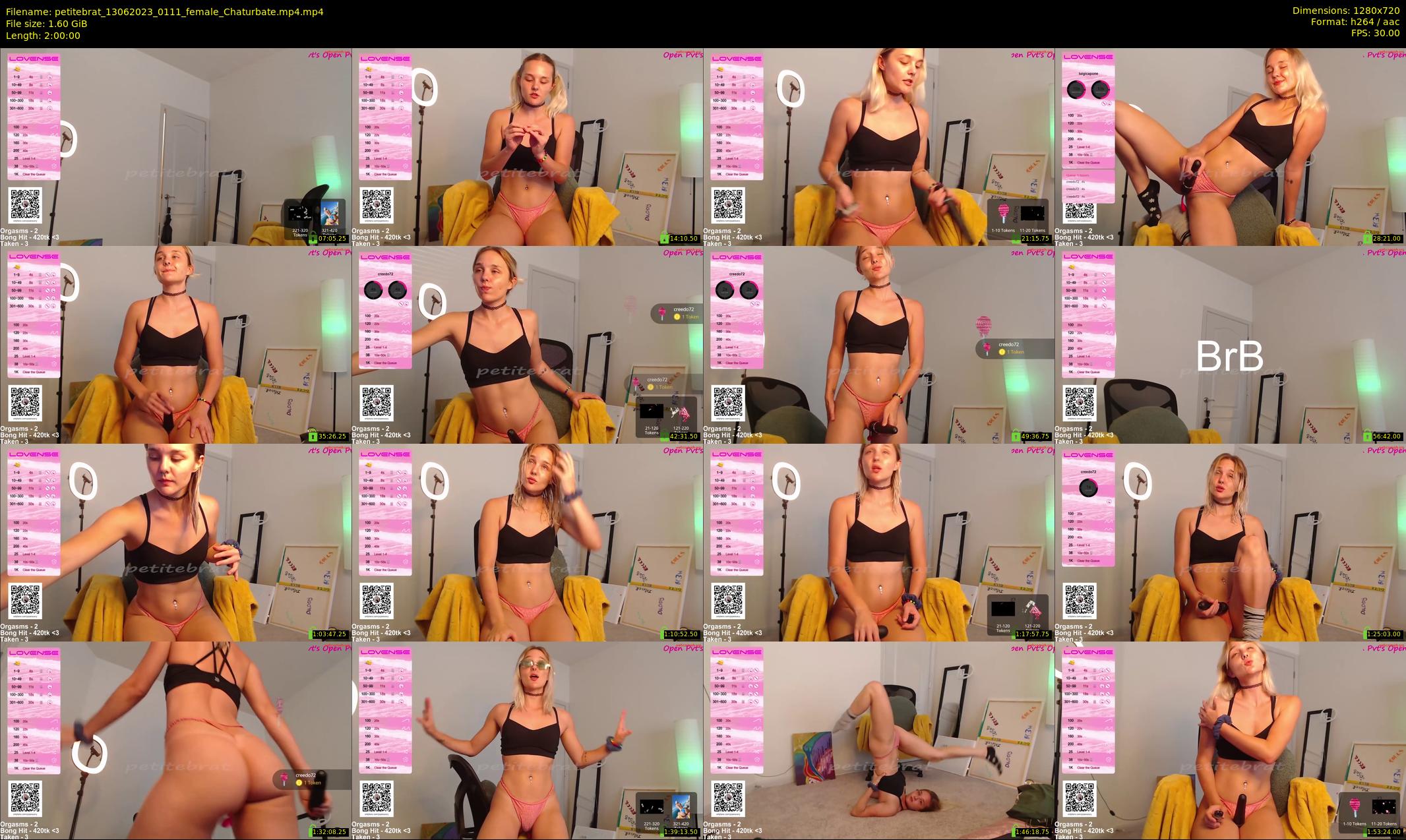 petitebrat — 120 minute Chaturbate female cam show recording, 720p, Jun 13, 2023