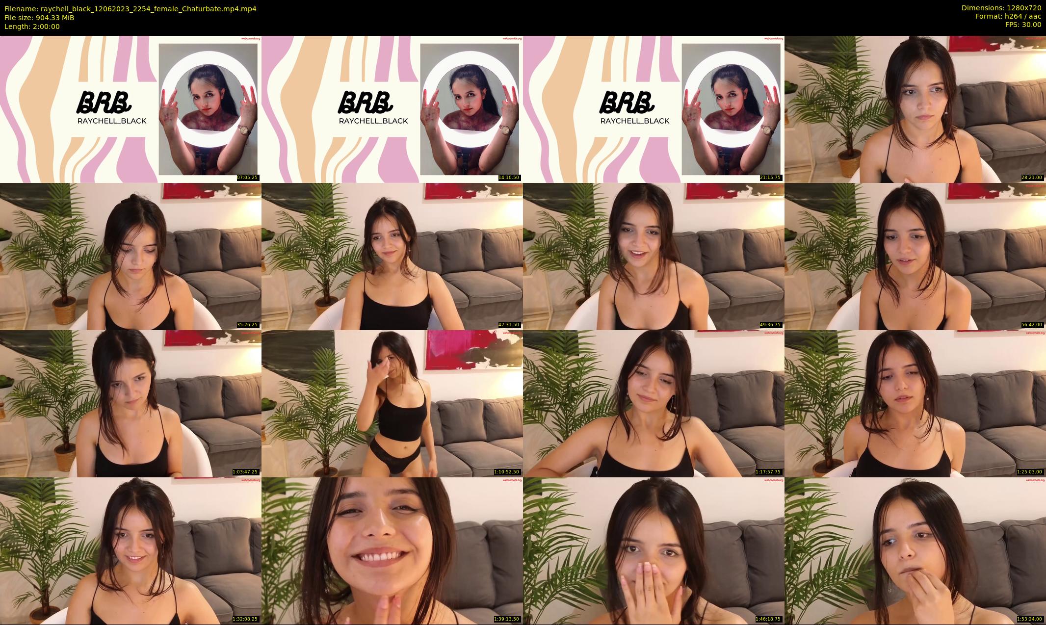 raychell_black — 120 minute Chaturbate female cam show recording, 720p, Jun 12, 2023