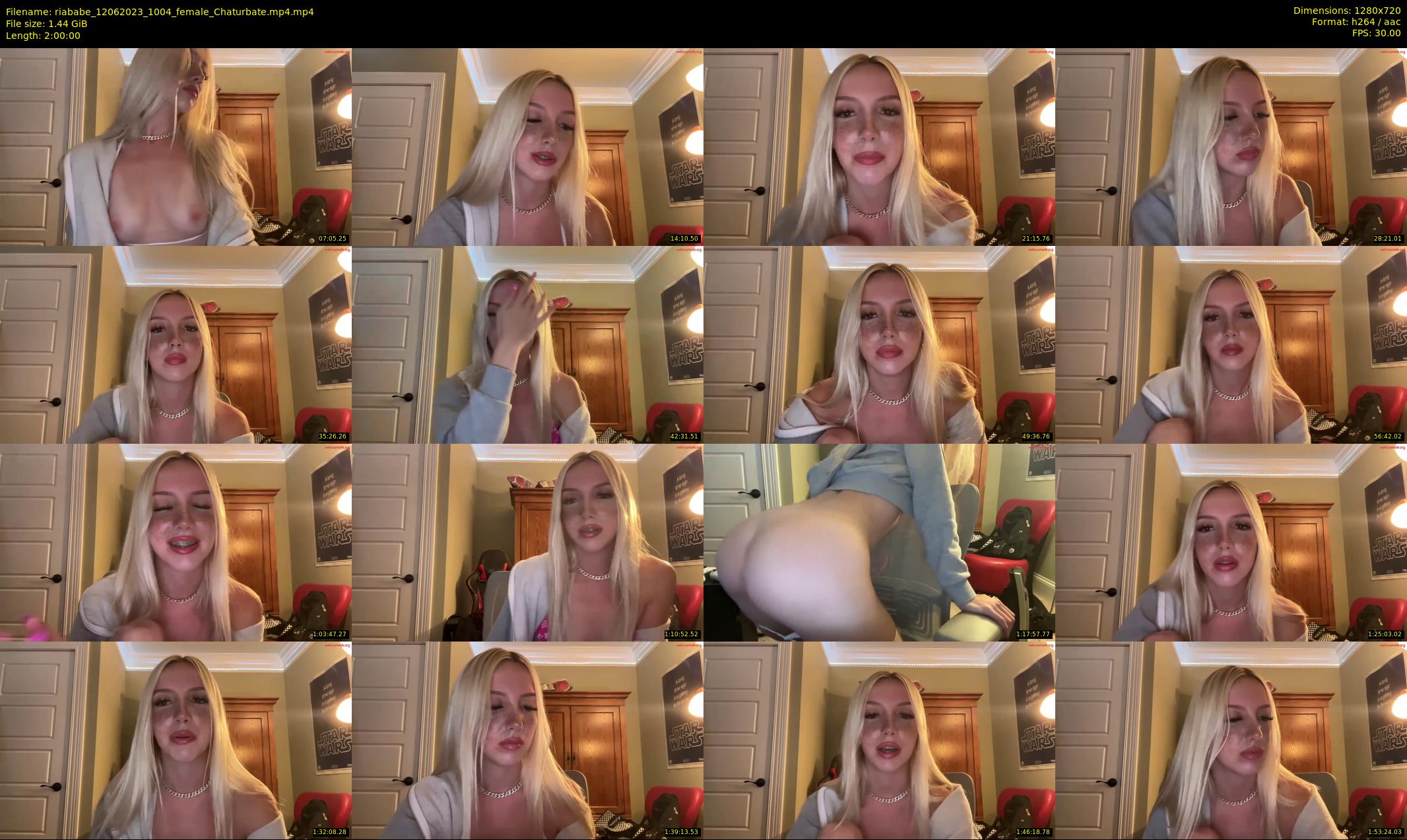 riababe — 120 minute Chaturbate female cam show recording, 720p, Jun 12, 2023