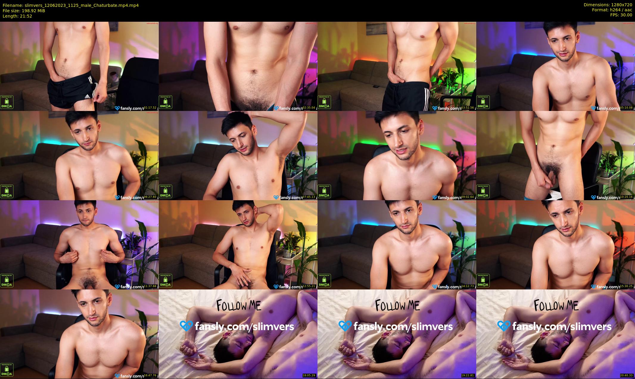 slimvers — 22 minute Chaturbate male cam show recording, 720p, Jun 12, 2023