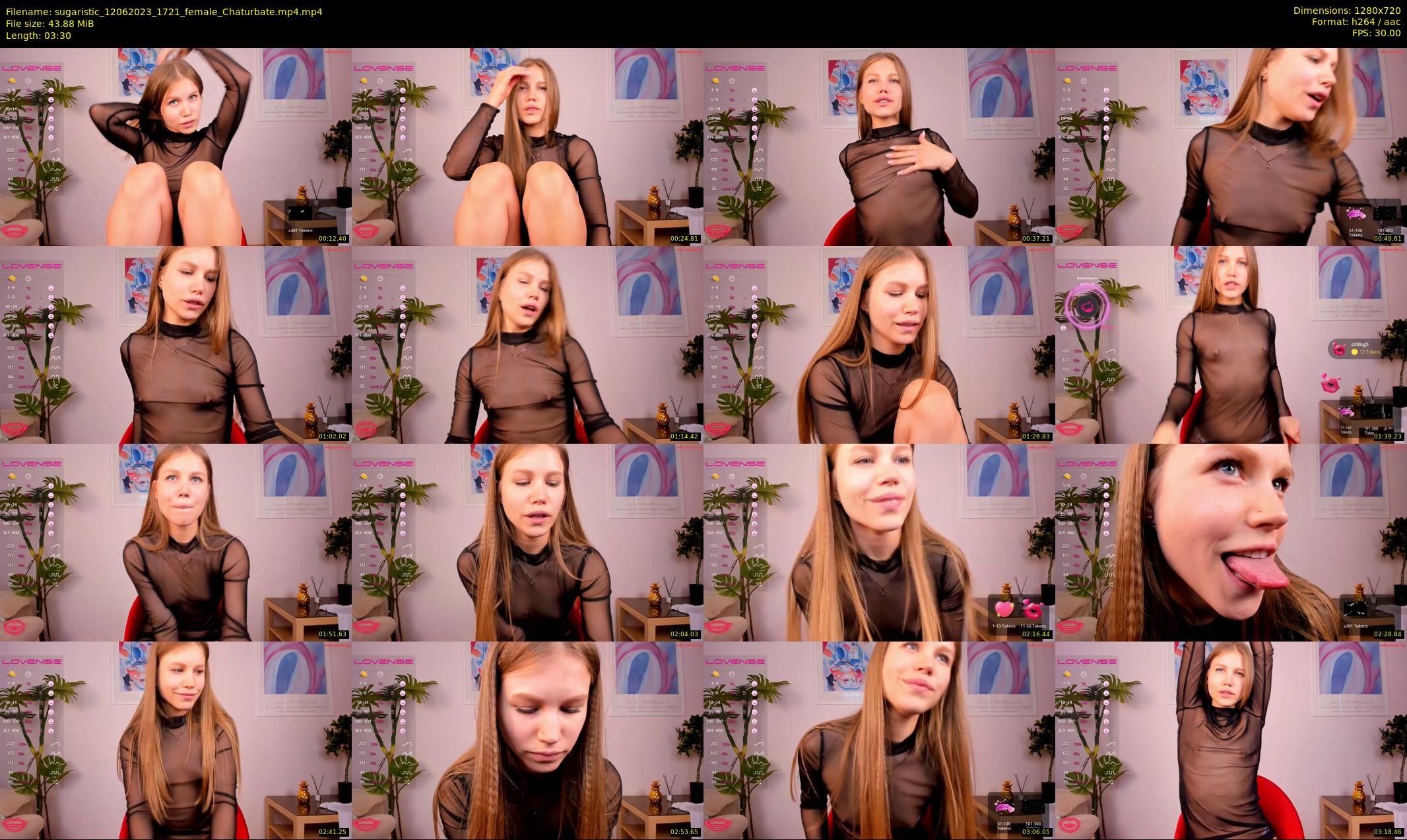 sugaristic — 4 minute Chaturbate female cam show recording, 720p, Jun 12, 2023