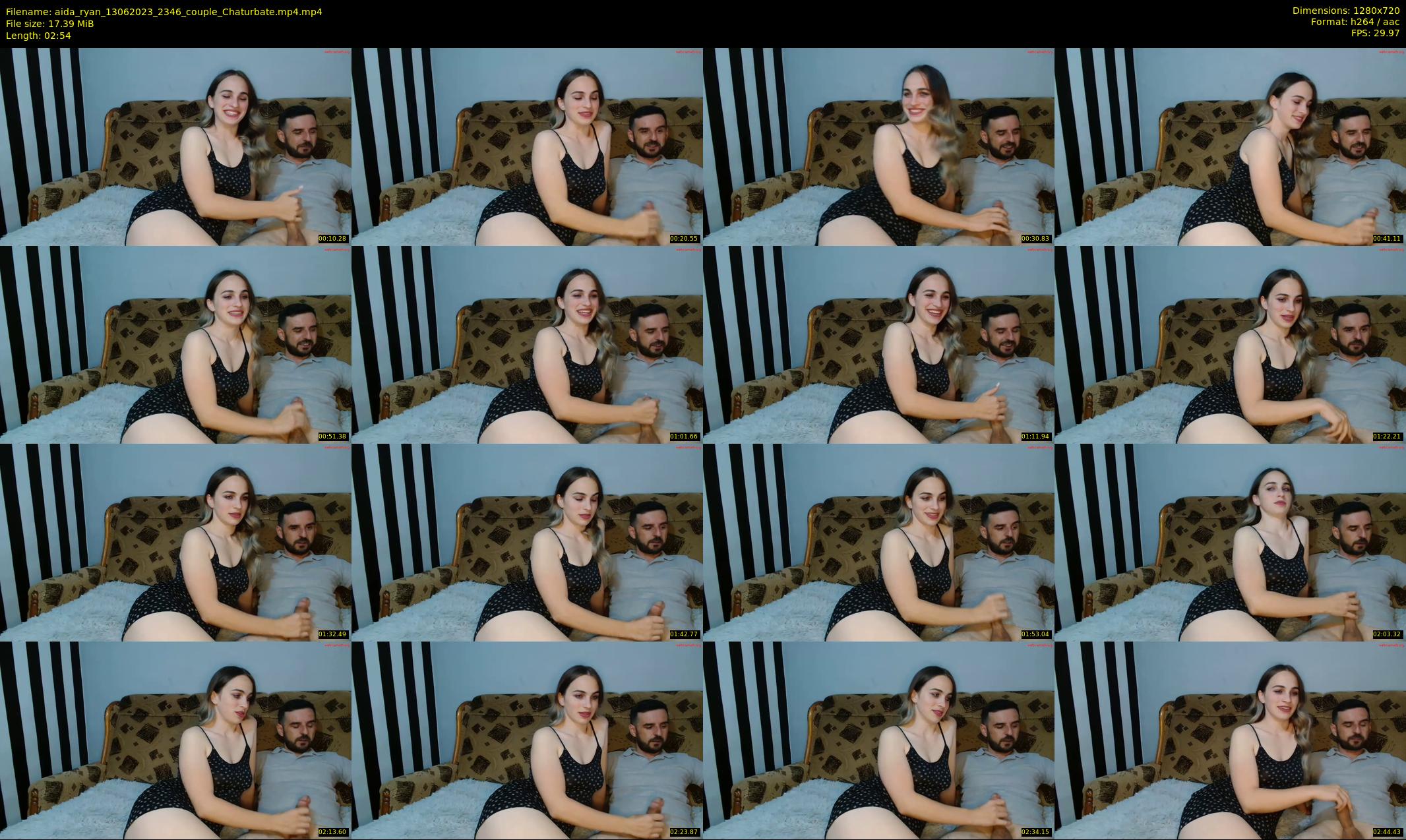 aida_ryan — 3 minute Chaturbate couple cam show recording, 720p, Jun 13, 2023