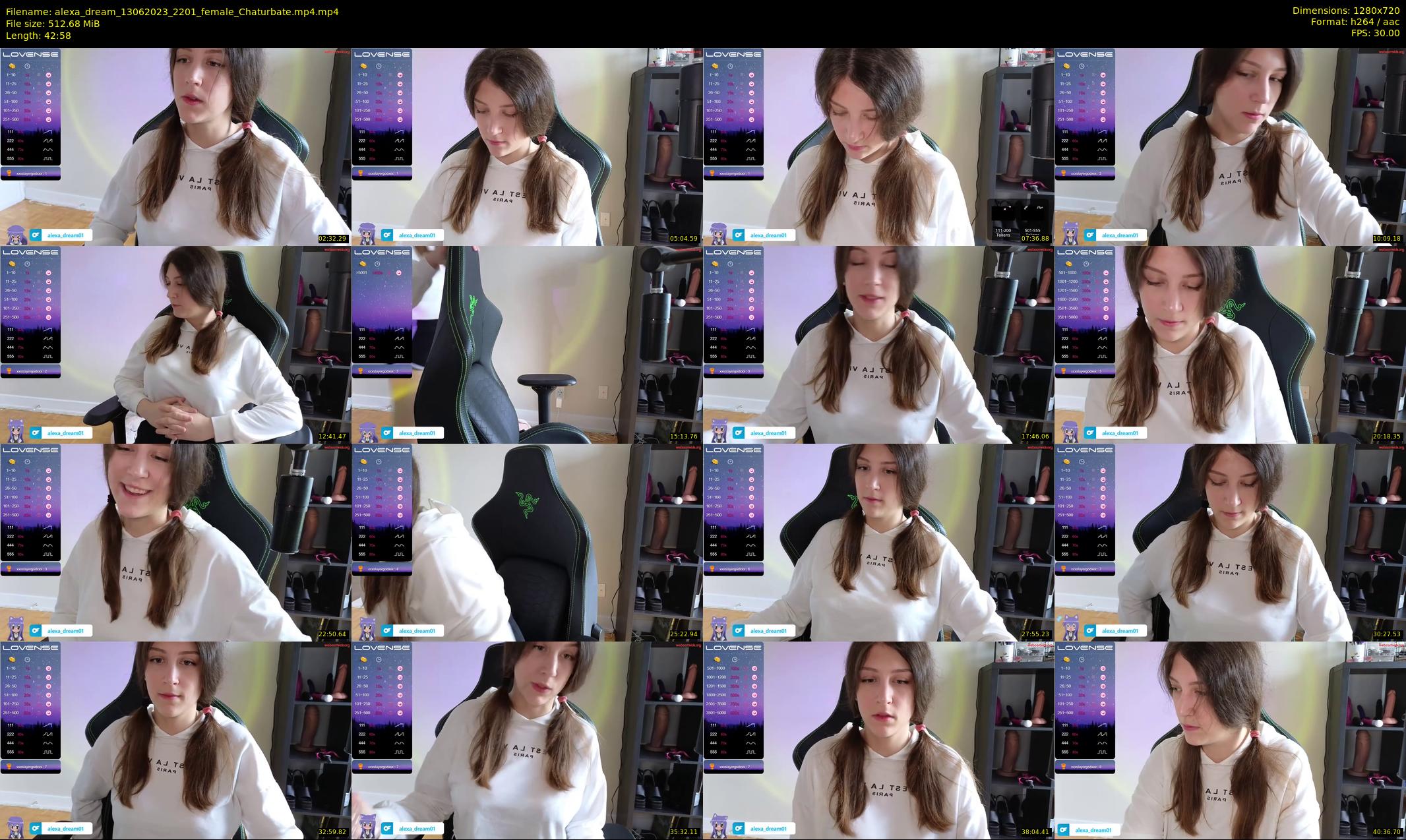 alexa_dream — 43 minute Chaturbate female cam show recording, 720p, Jun 13, 2023