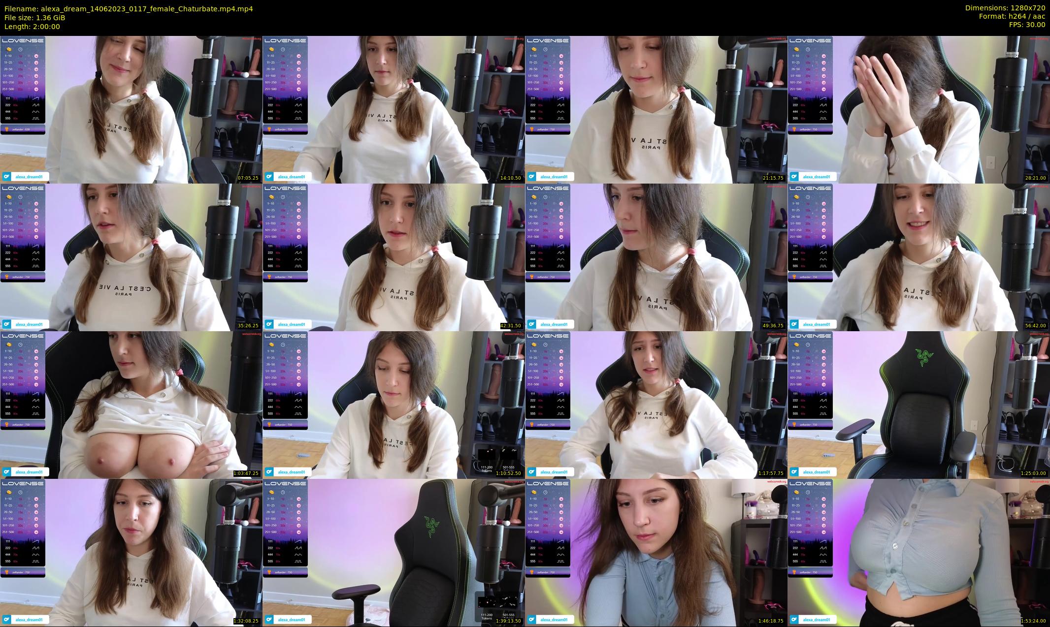 alexa_dream — 120 minute Chaturbate female cam show recording, 720p, Jun 14, 2023