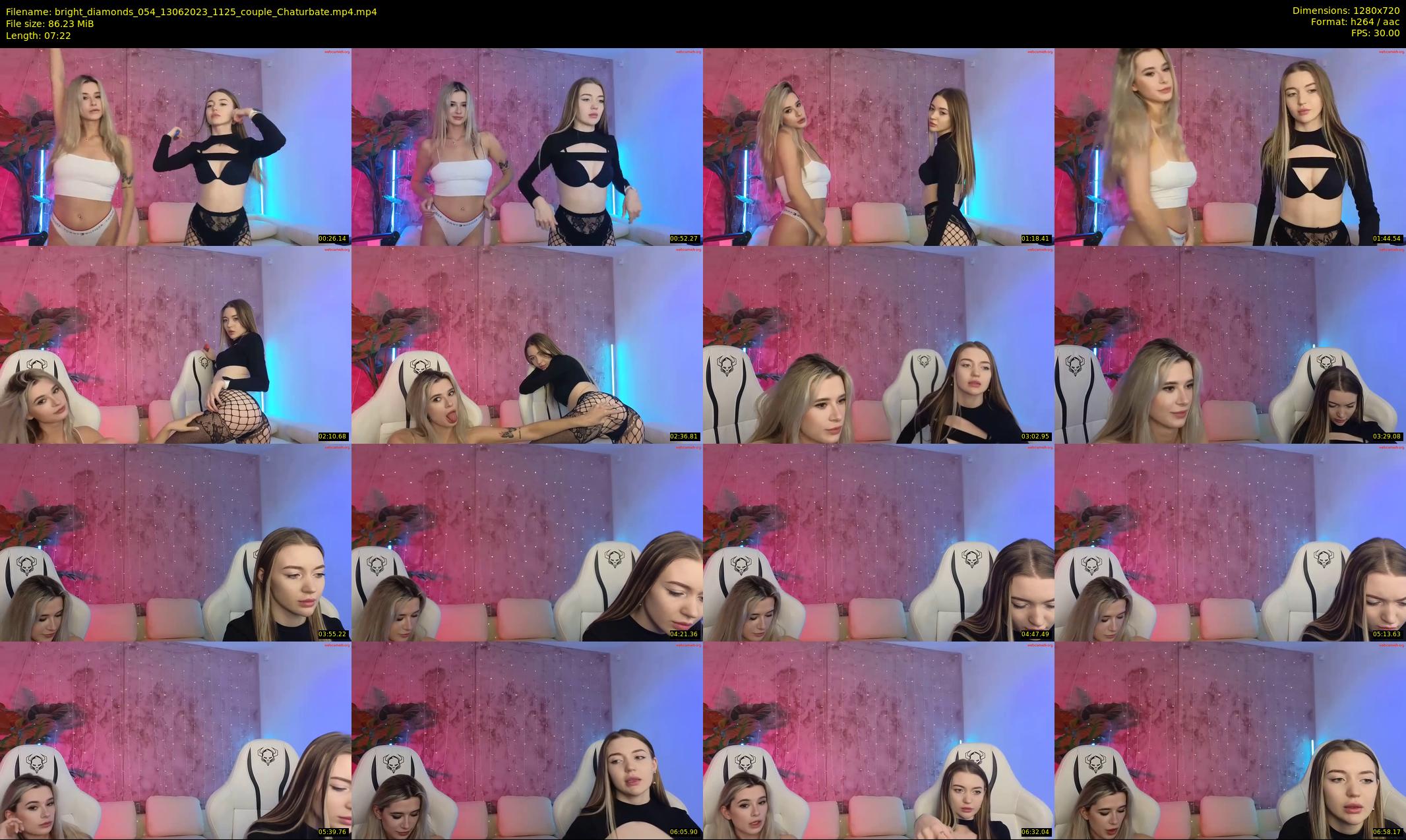 bright_diamonds_054 — 8 minute Chaturbate couple cam show recording, 720p, Jun 13, 2023