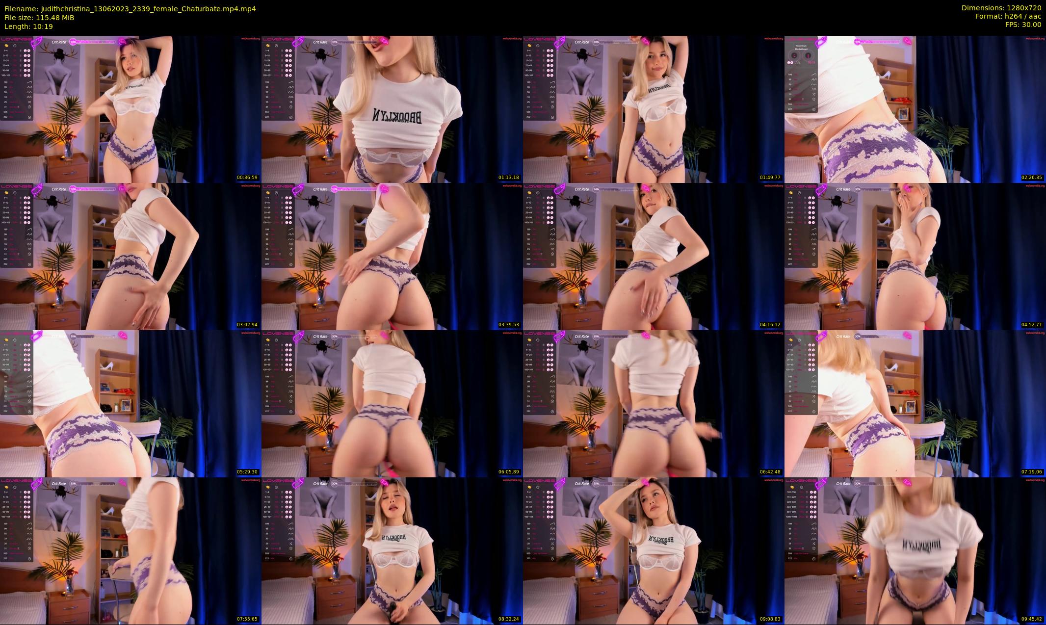 judithchristina — 11 minute Chaturbate female cam show recording, 720p, Jun 13, 2023