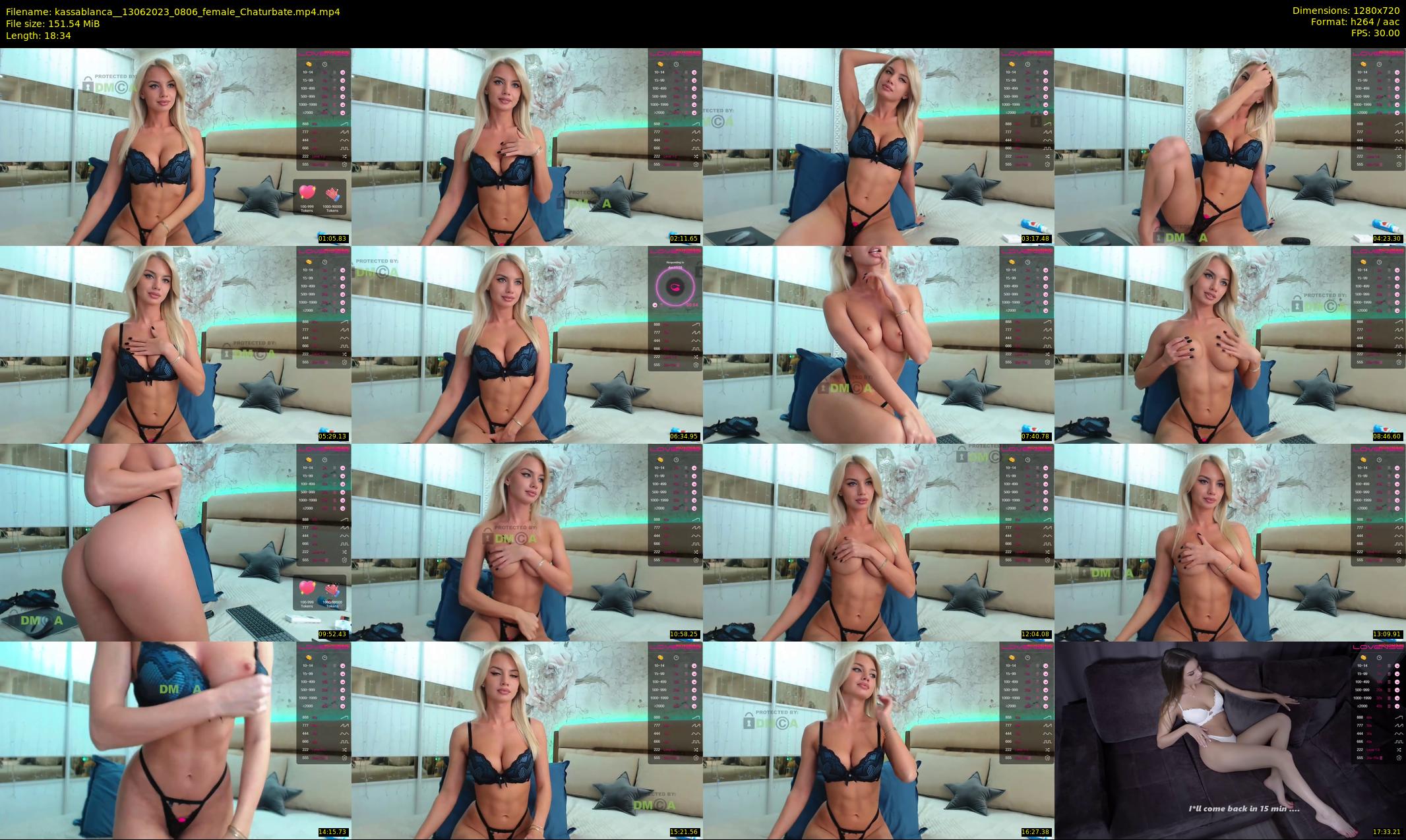 kassablanca_ — 19 minute Chaturbate female cam show recording, 720p, Jun 13, 2023