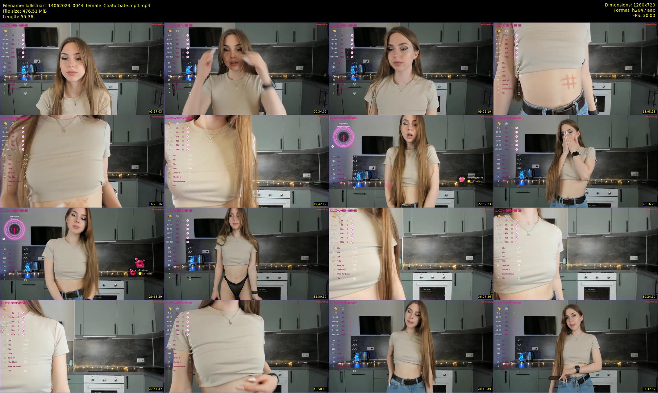 lallistuart — 56 minute Chaturbate female cam show recording, 720p, Jun 14, 2023