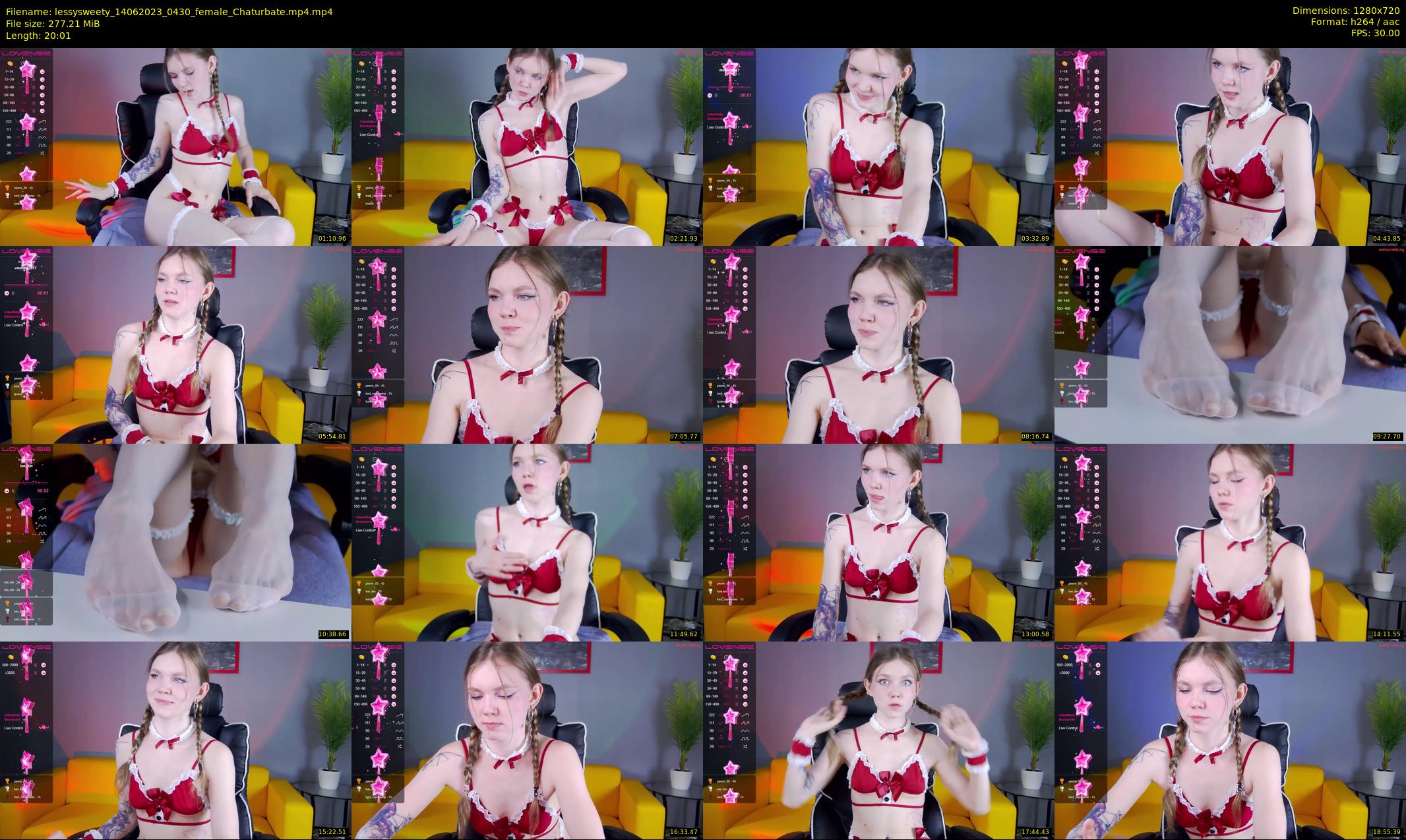 lessysweety — 21 minute Chaturbate female cam show recording, 720p, Jun 14, 2023
