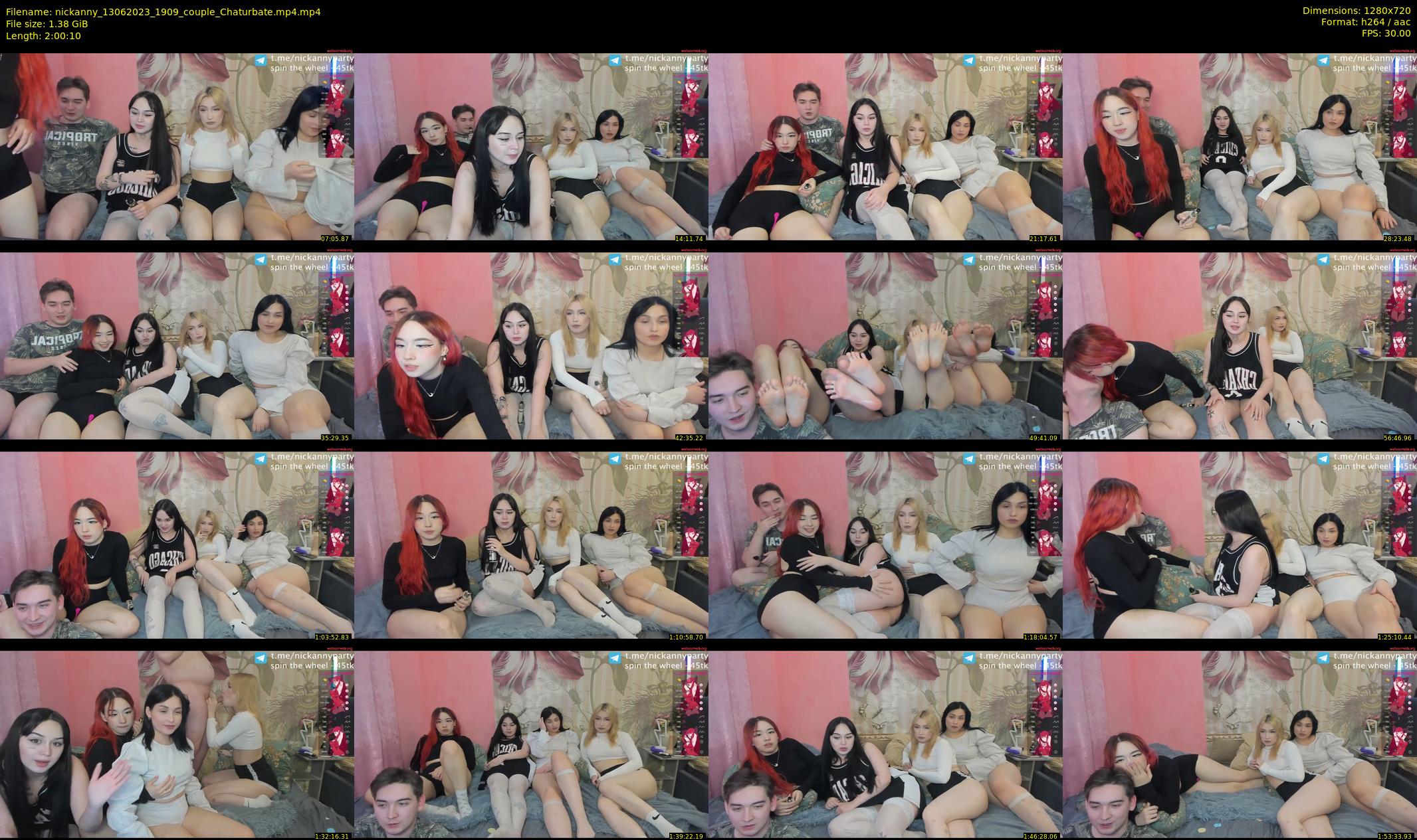 nickanny — 121 minute Chaturbate couple cam show recording, 720p, Jun 13, 2023