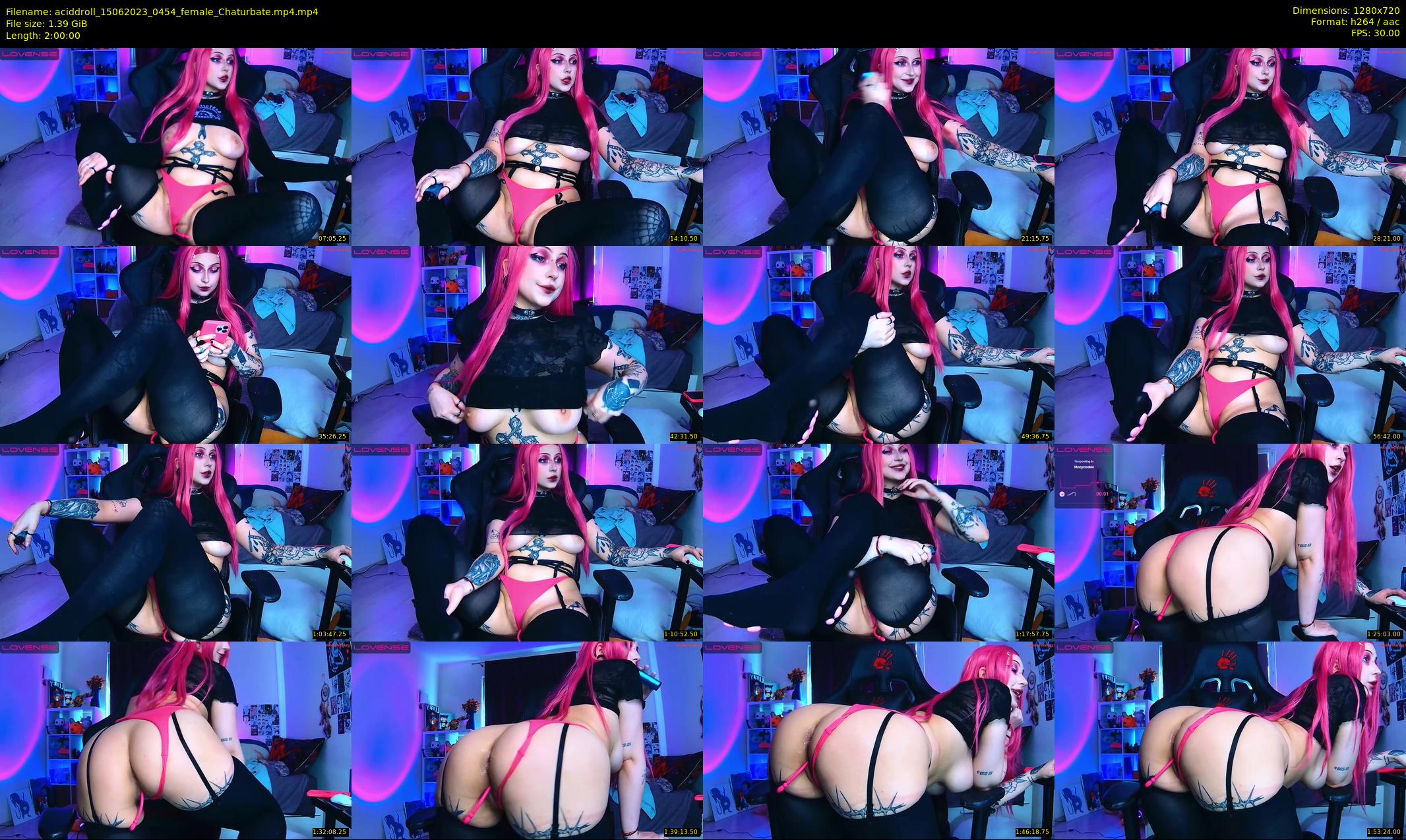 aciddroll — 120 minute Chaturbate female cam show recording, 720p, Jun 15, 2023