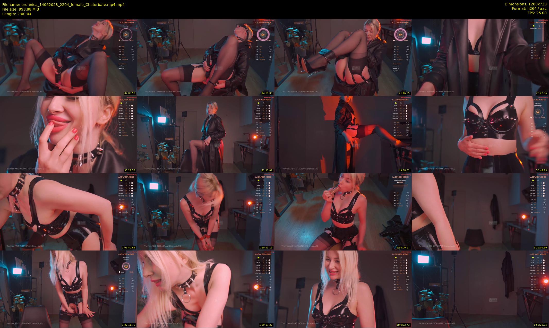 bronnica — 121 minute Chaturbate female cam show recording, 720p, Jun 14, 2023