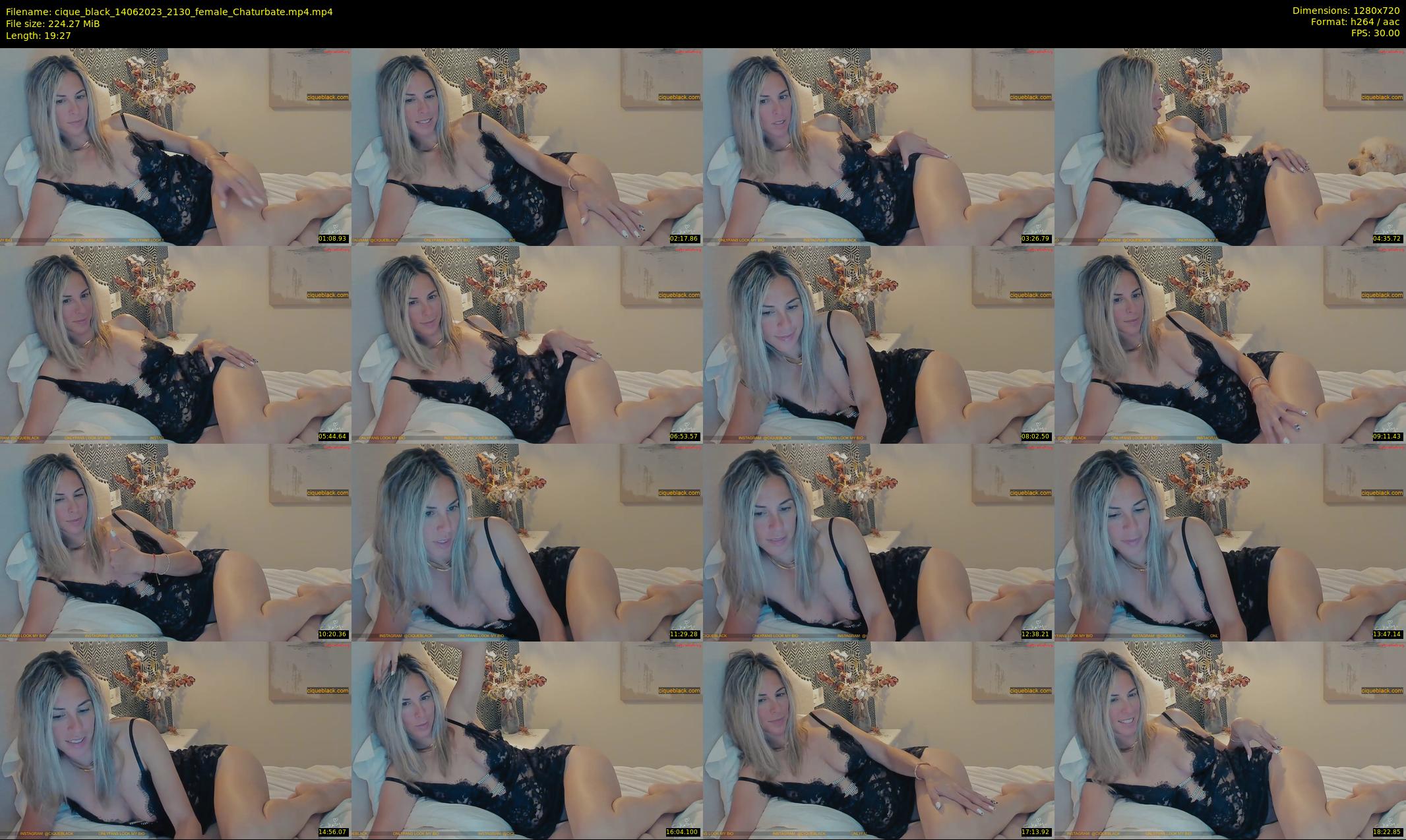 cique_black — 20 minute Chaturbate female cam show recording, 720p, Jun 14, 2023