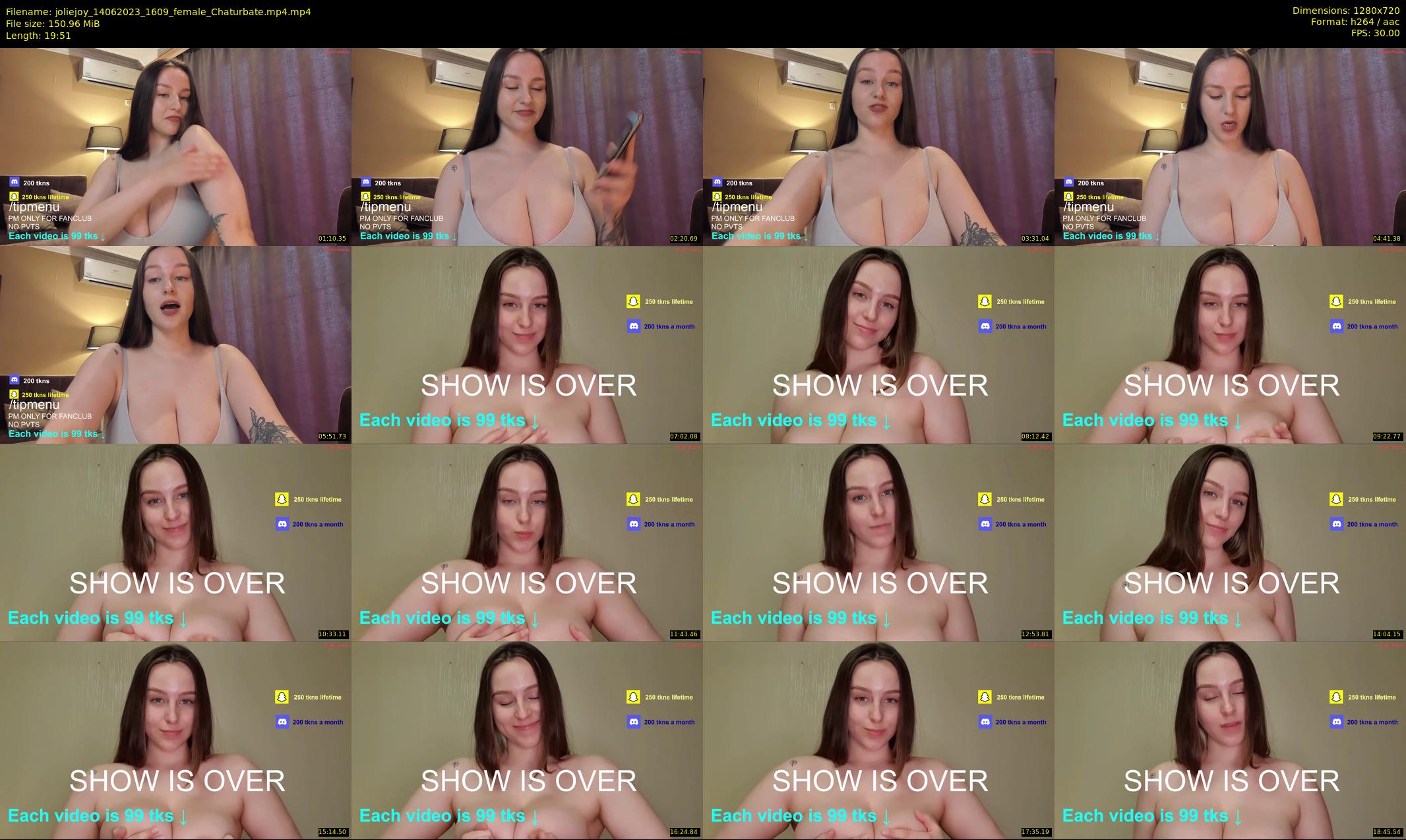 joliejoy — 20 minute Chaturbate female cam show recording, 720p, Jun 14, 2023