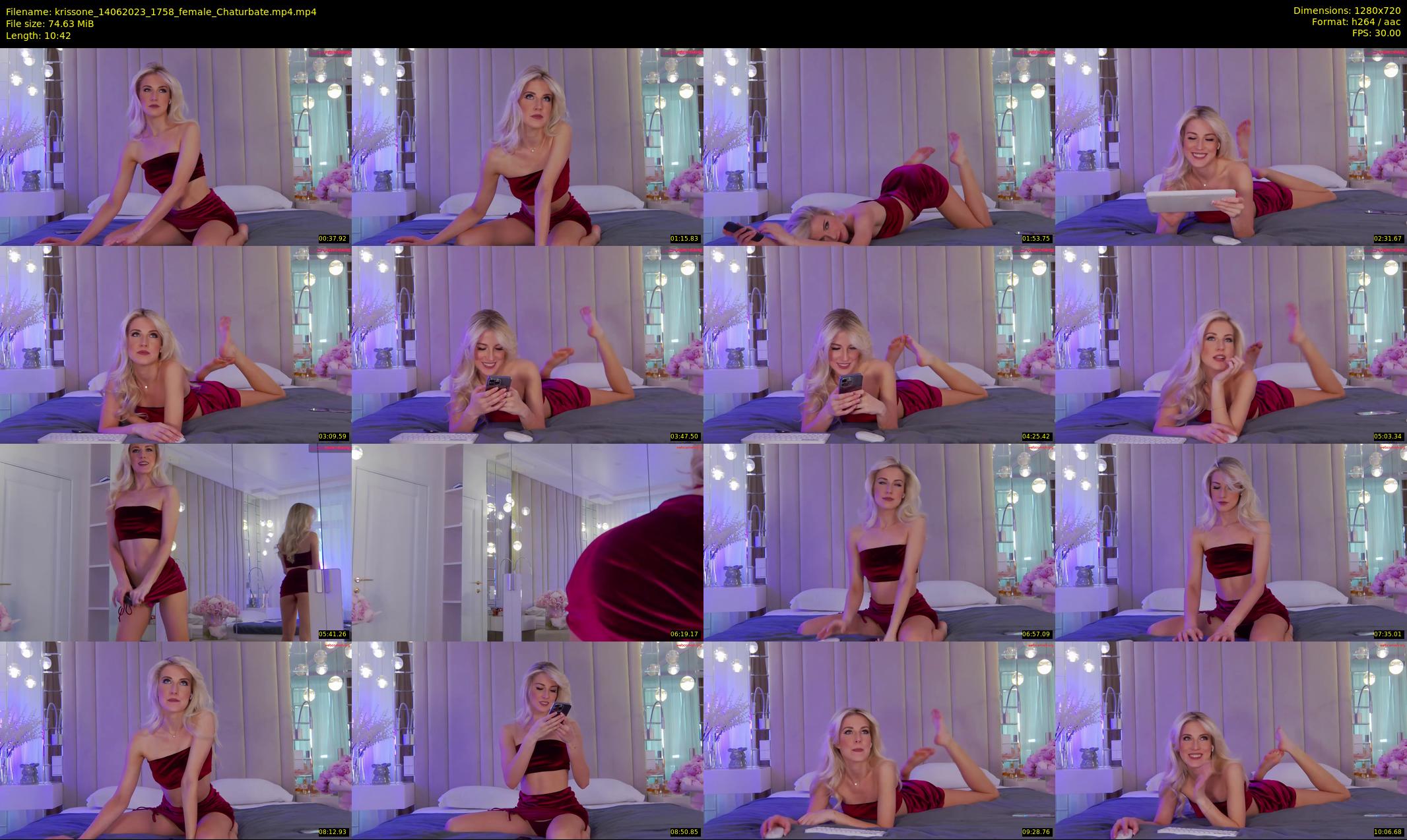 krissone — 11 minute Chaturbate female cam show recording, 720p, Jun 14, 2023