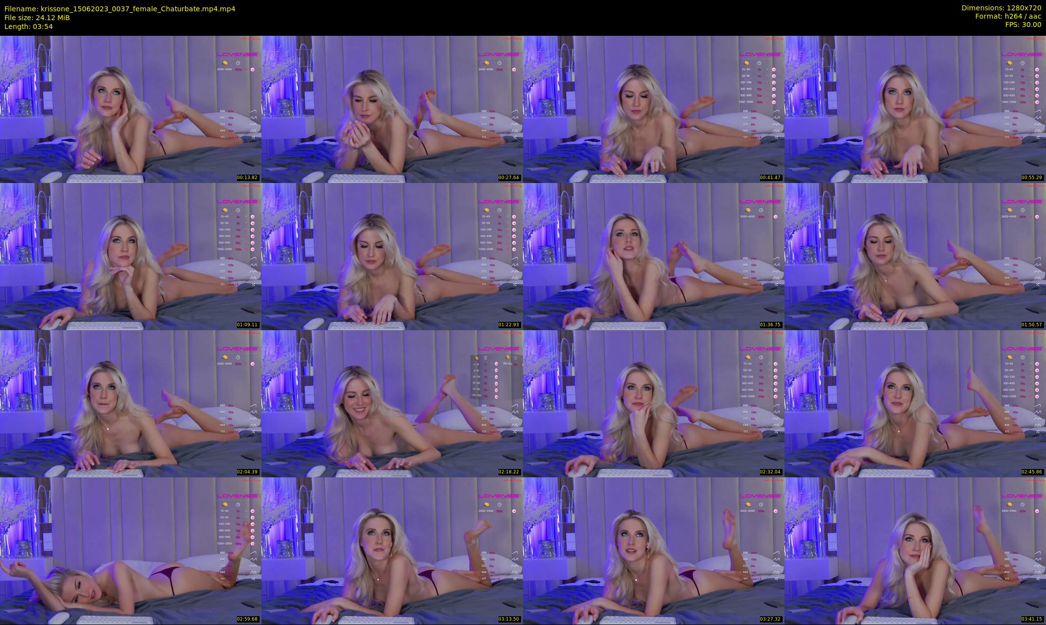 krissone — 4 minute Chaturbate female cam show recording, 720p, Jun 15, 2023