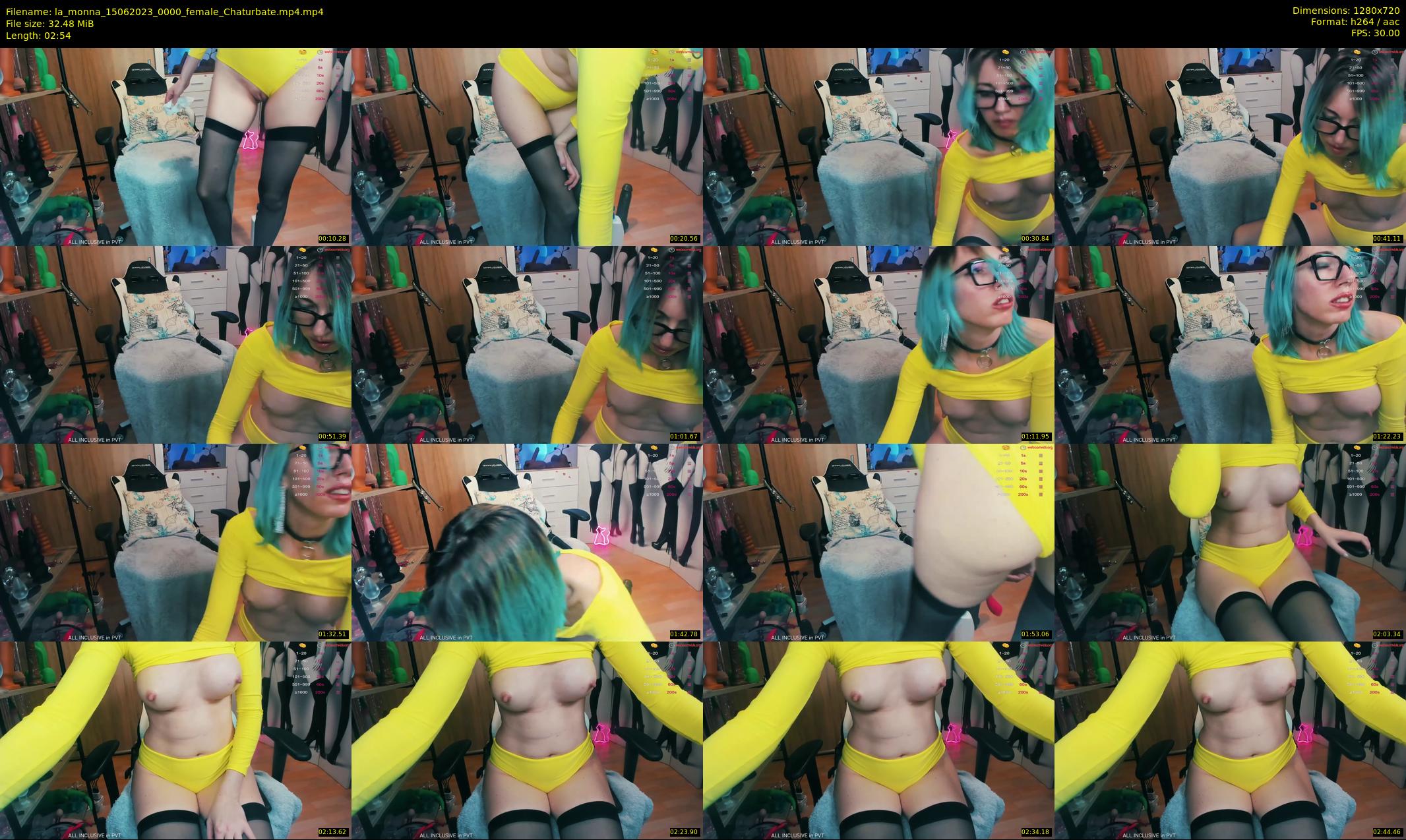 la_monna — 3 minute Chaturbate female cam show recording, 720p, Jun 15, 2023