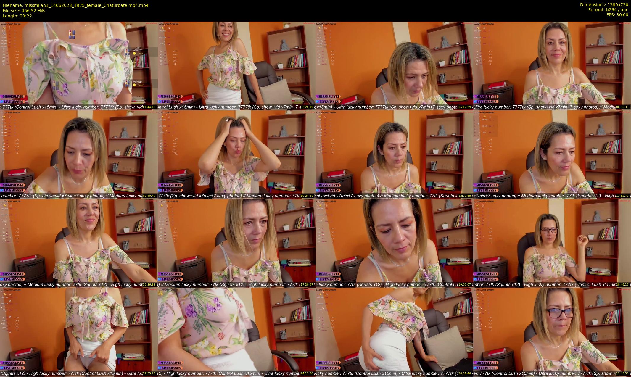 missmilan1 — 30 minute Chaturbate female cam show recording, 720p, Jun 14, 2023