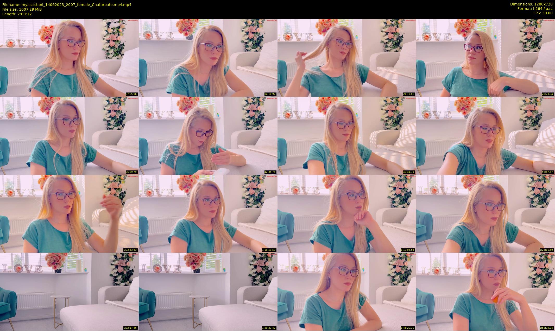 myassistant — 121 minute Chaturbate female cam show recording, 720p, Jun 14, 2023
