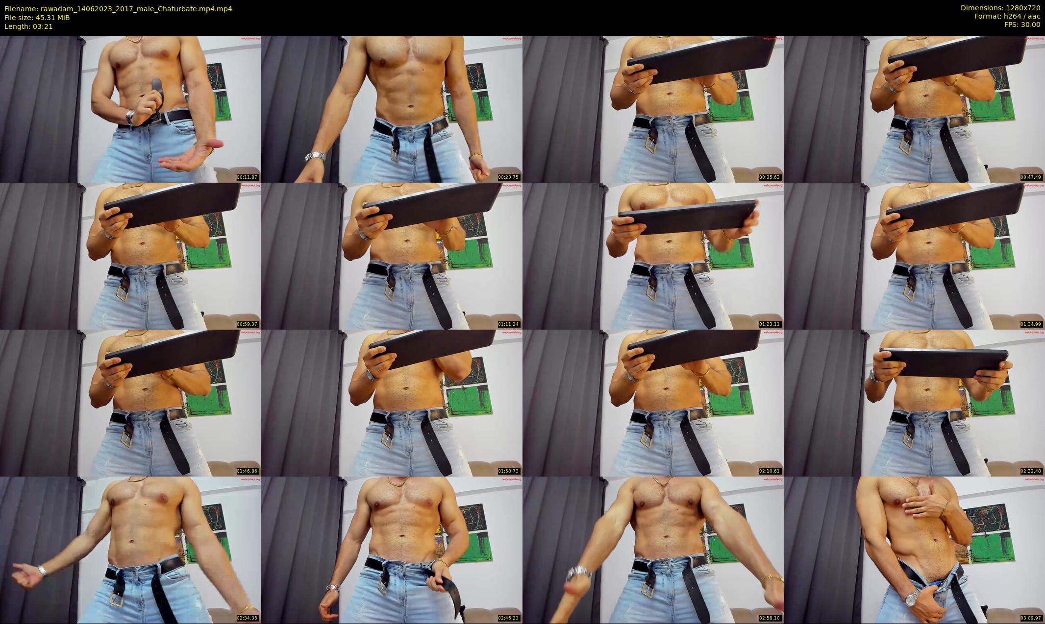 rawadam — 4 minute Chaturbate male cam show recording, 720p, Jun 14, 2023