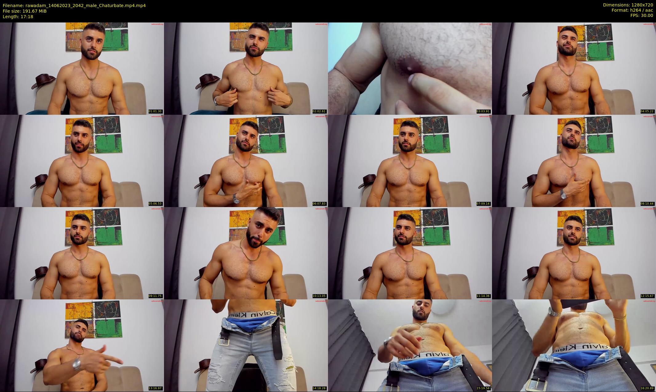 rawadam — 18 minute Chaturbate male cam show recording, 720p, Jun 14, 2023