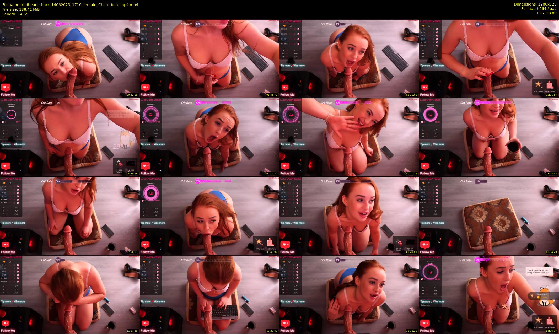 redhead_shark — 15 minute Chaturbate female cam show recording, 720p, Jun 14, 2023