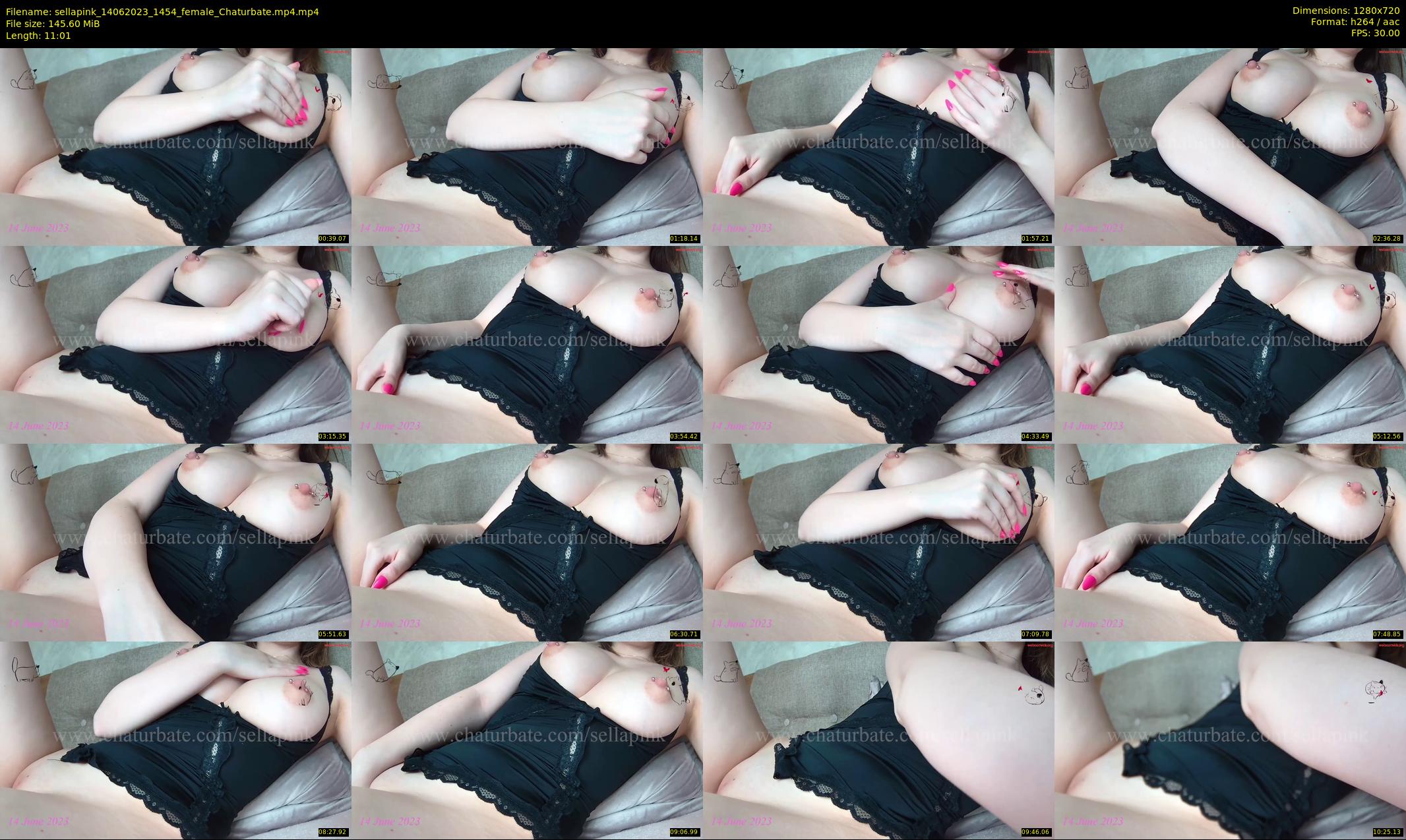 sellapink — 12 minute Chaturbate female cam show recording, 720p, Jun 14, 2023