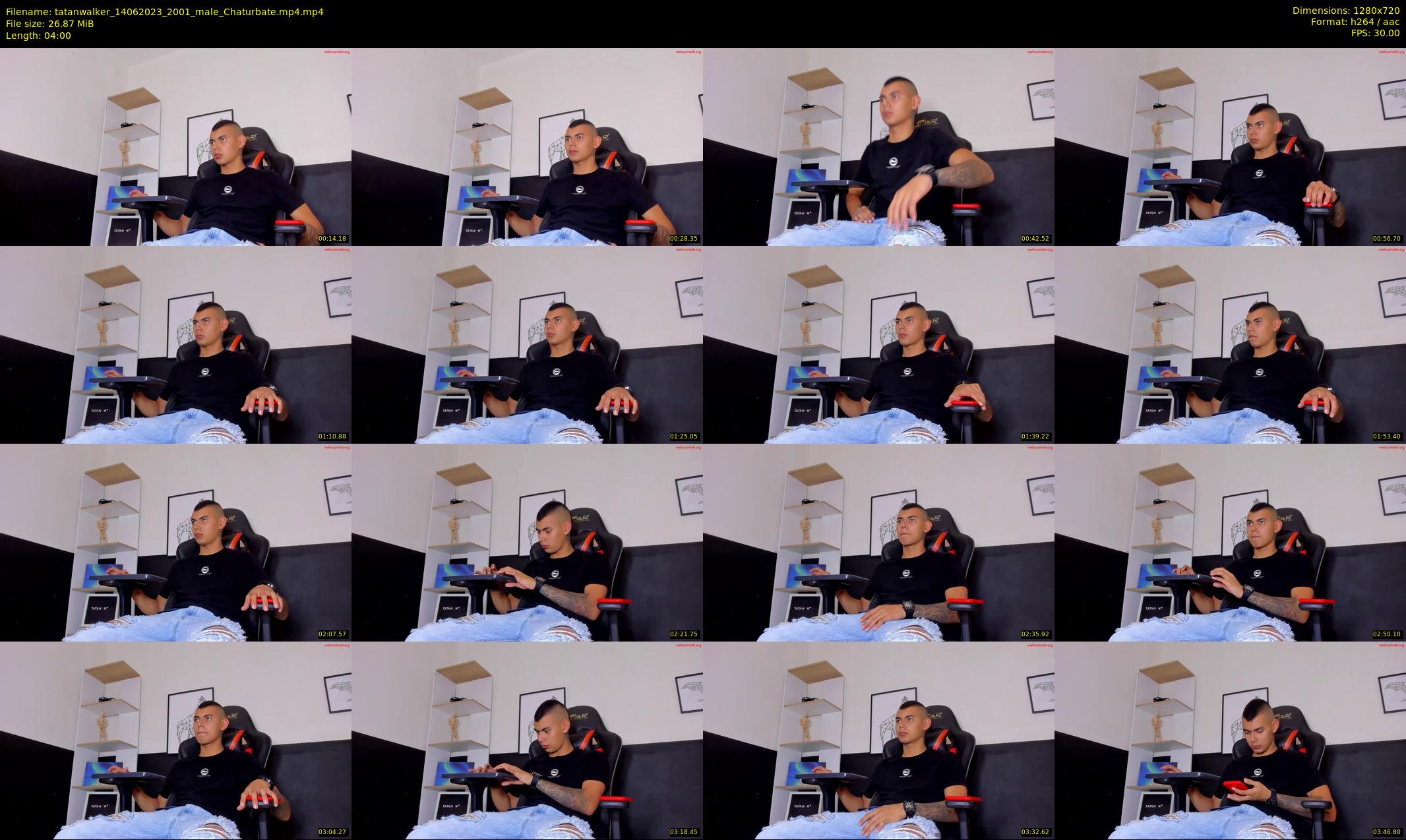 tatanwalker — 4 minute Chaturbate male cam show recording, 720p, Jun 14, 2023