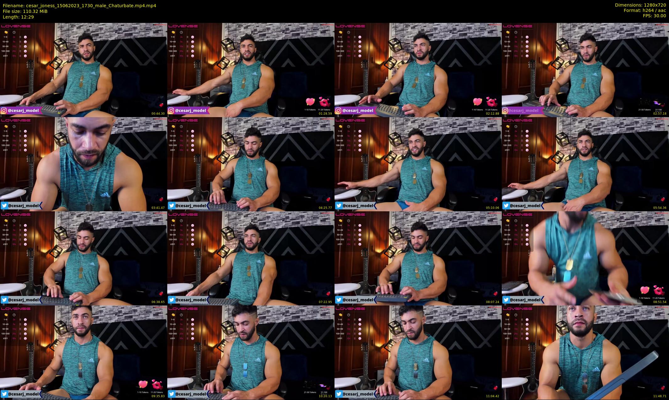 cesar_joness — 13 minute Chaturbate male cam show recording, 720p, Jun 15, 2023