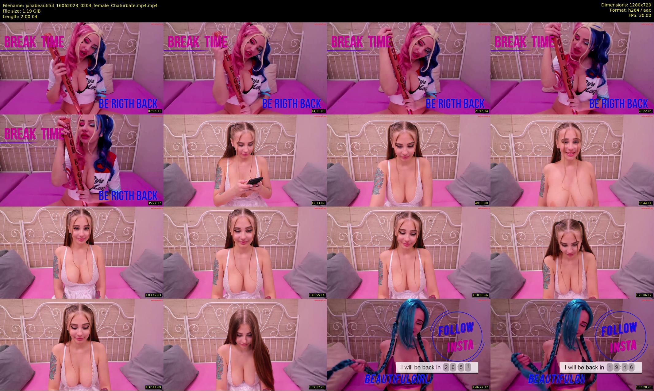 juliabeautiful — 121 minute Chaturbate female cam show recording, 720p, Jun 16, 2023